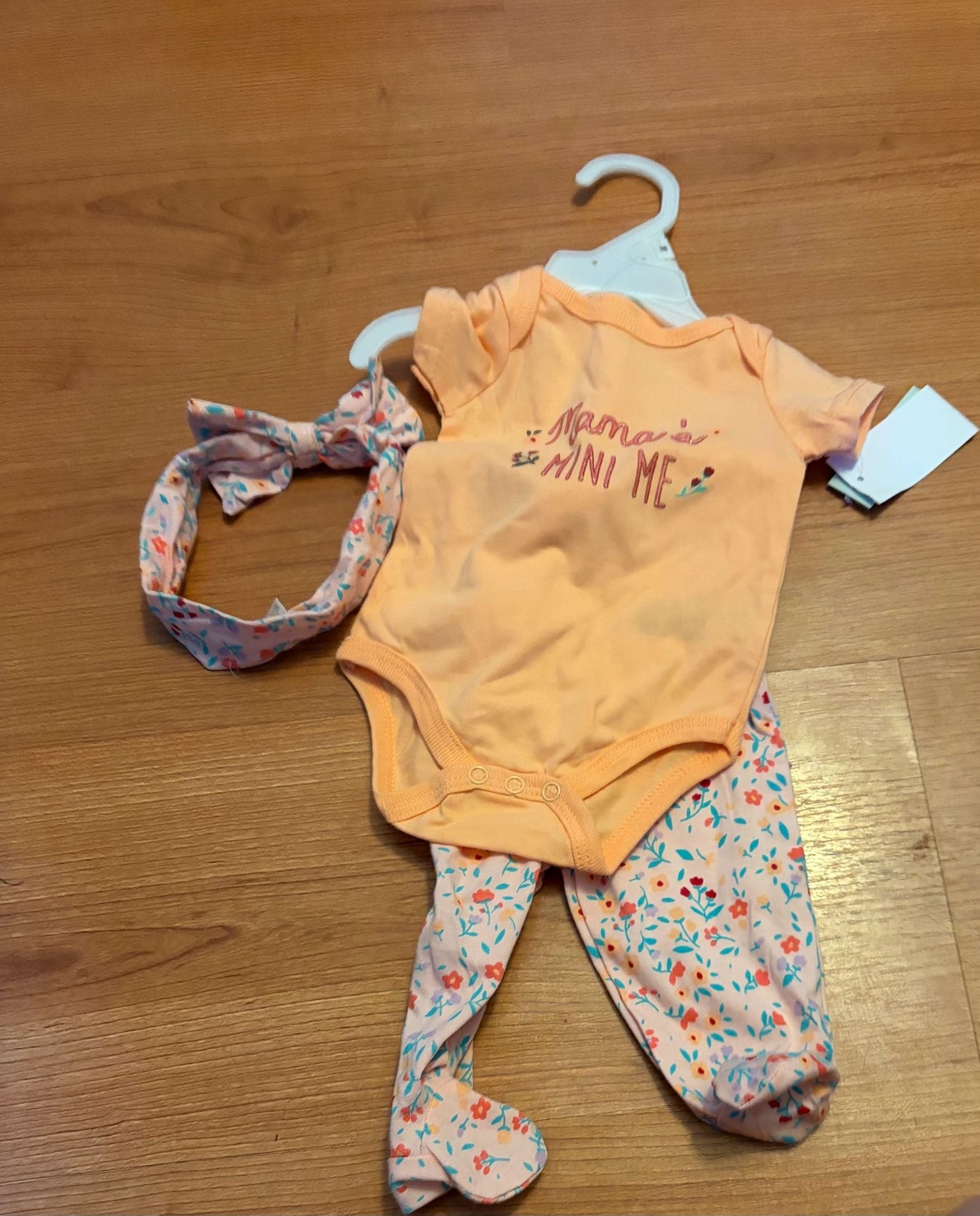 Wanderling Mama's Mini Me 3-Piece Outfit Set Size NB Pink 1