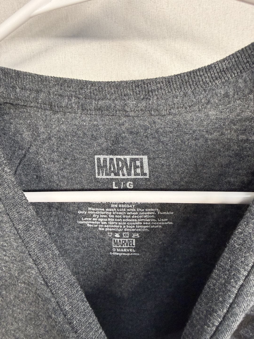Marvel Deadpool 5 Symptoms Of Laziness T-Shirt Size L Gray 2