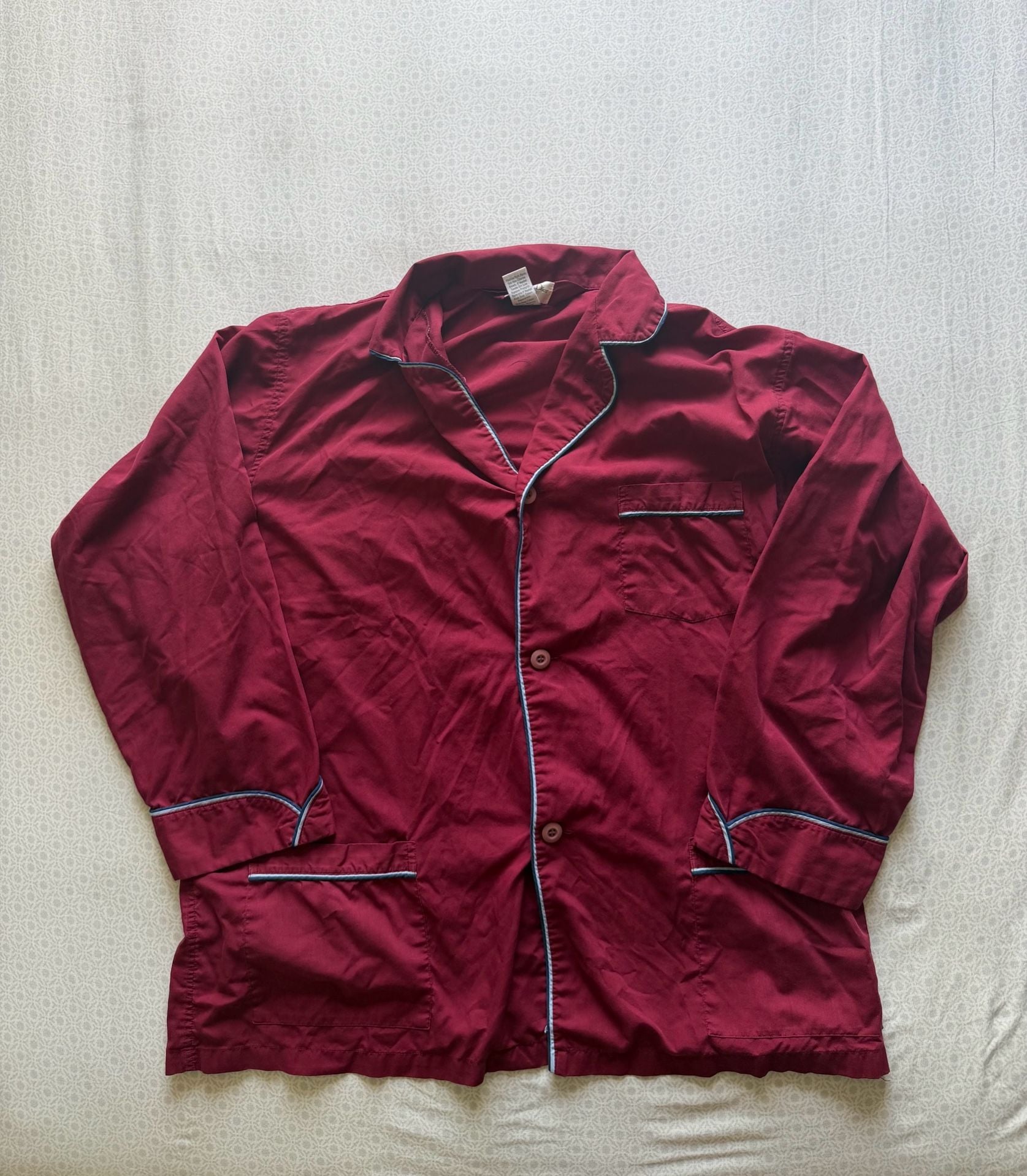 Vintage Christian Dior Pajama Set Maroon 2