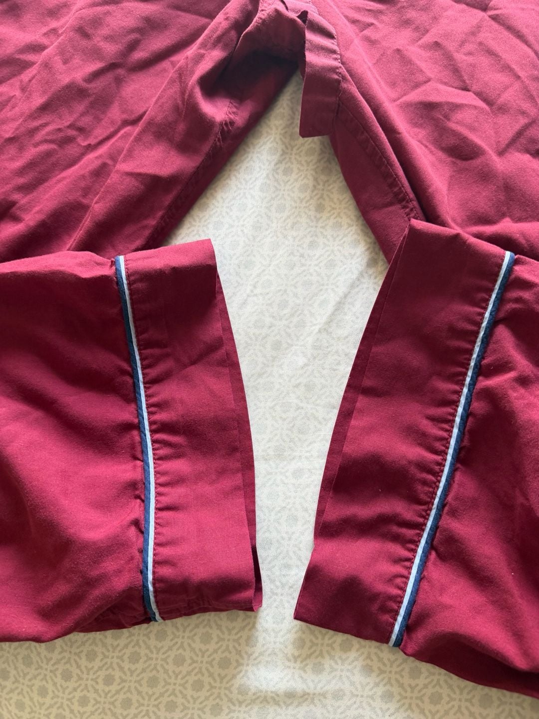 Vintage Christian Dior Pajama Set Maroon 7