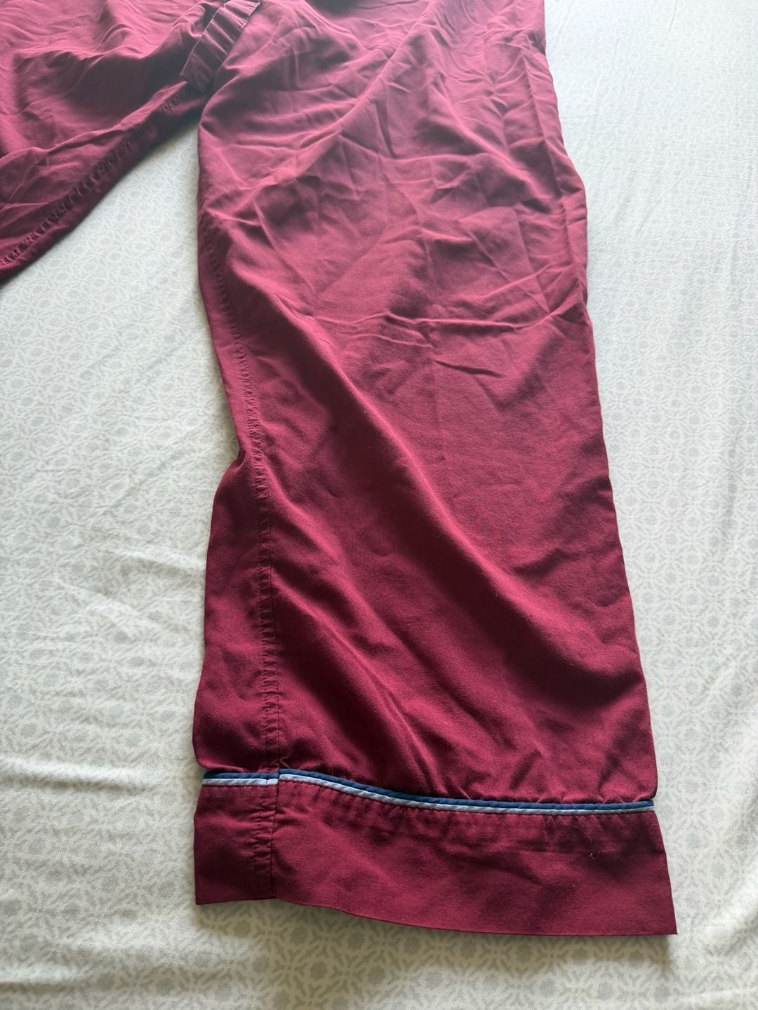 Vintage Christian Dior Pajama Set Maroon 11