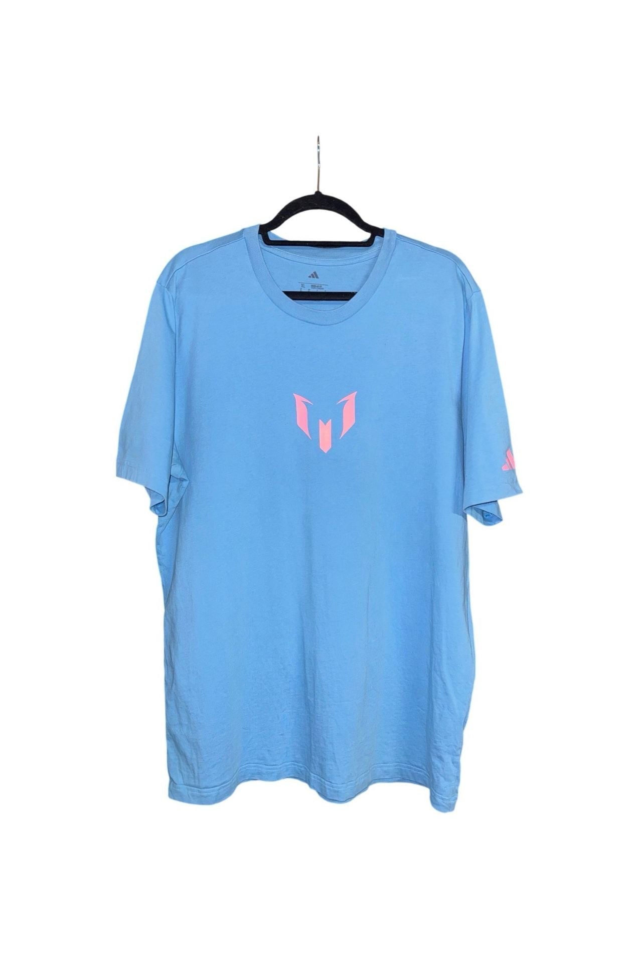Adidas Messi 10 T-Shirt Size XL Blue Pink Graphic Soccer Inter Miami 2