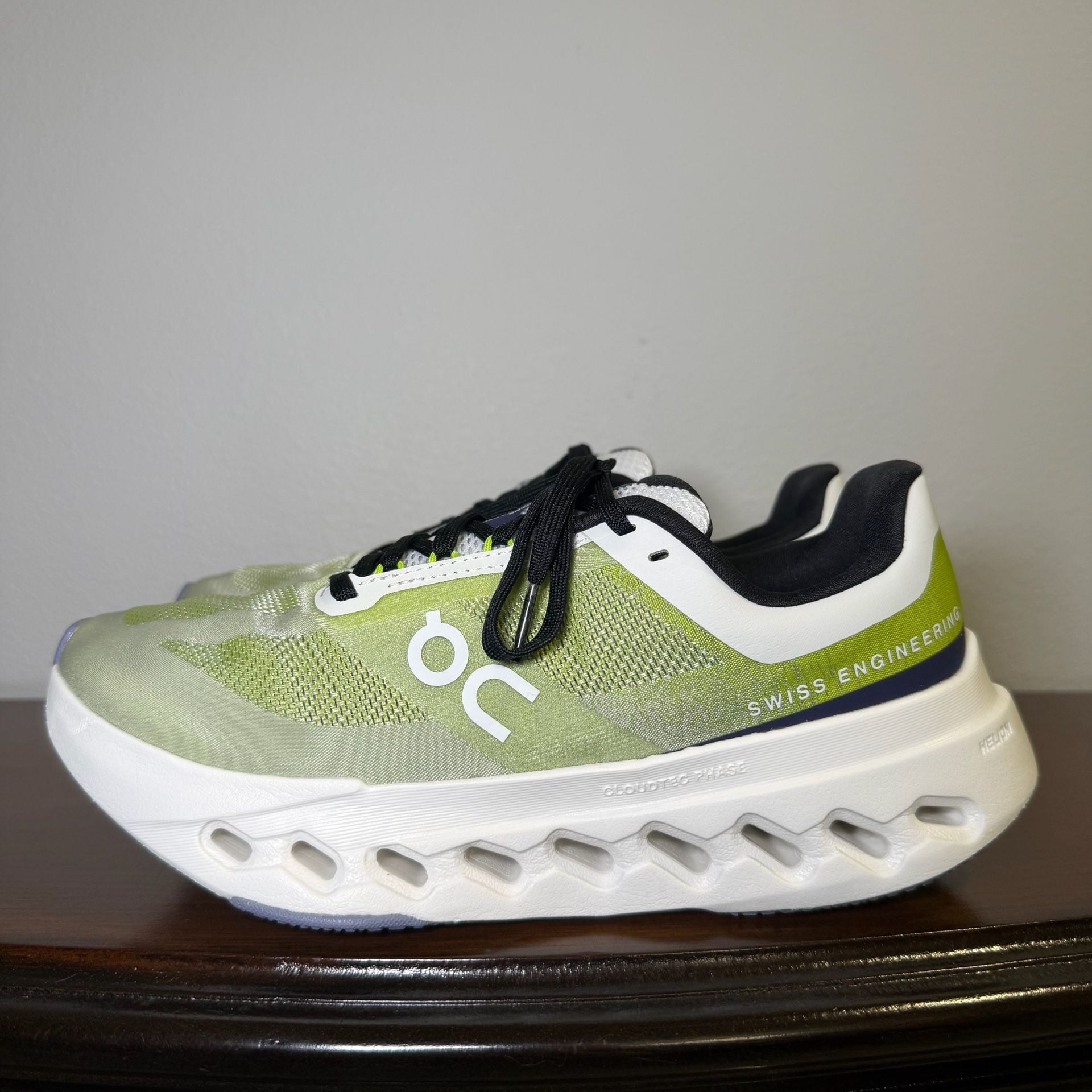 On Running Cloudsurfer Next Women US 7 Chartreuse White Sneakers 2