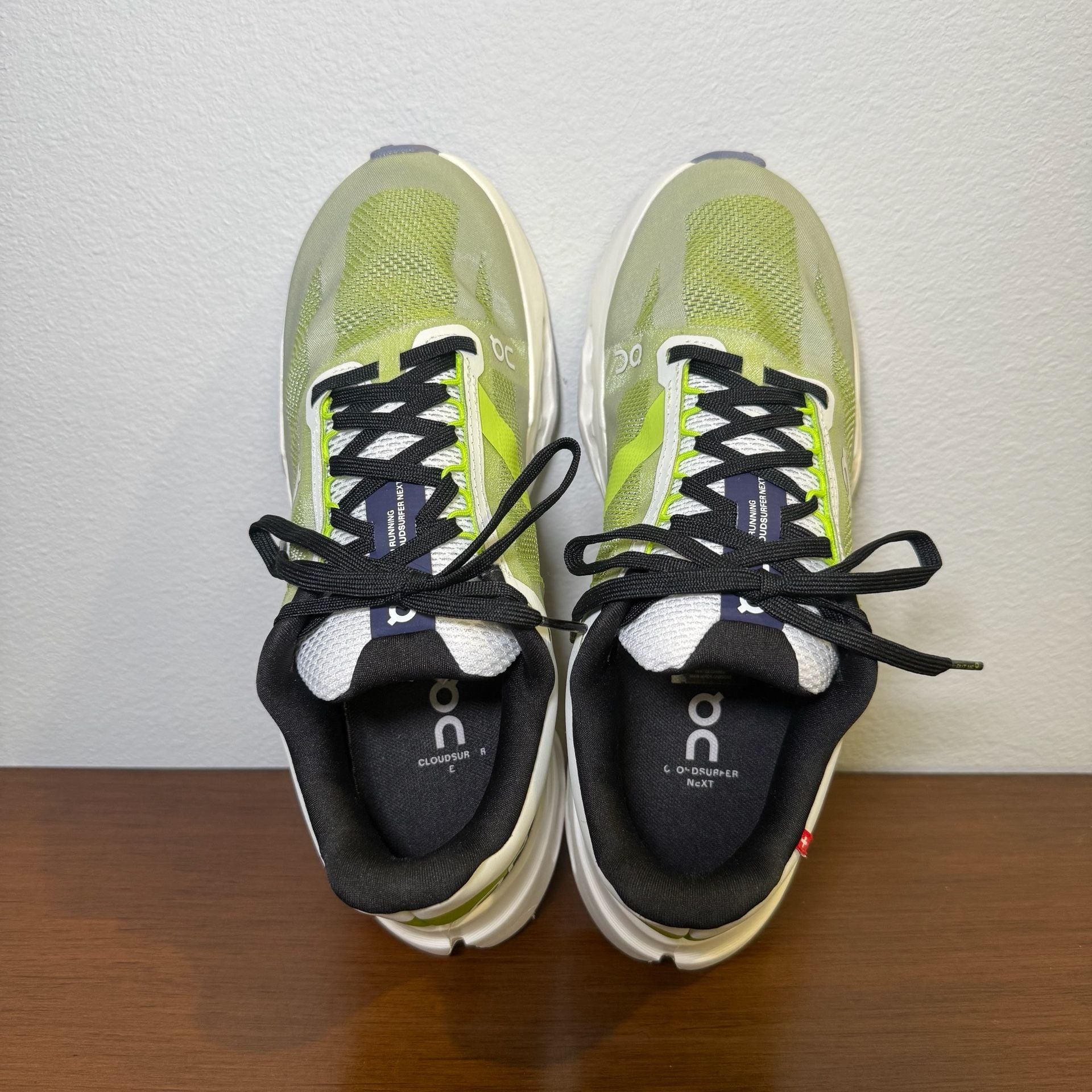 On Running Cloudsurfer Next Women US 7 Chartreuse White Sneakers 8