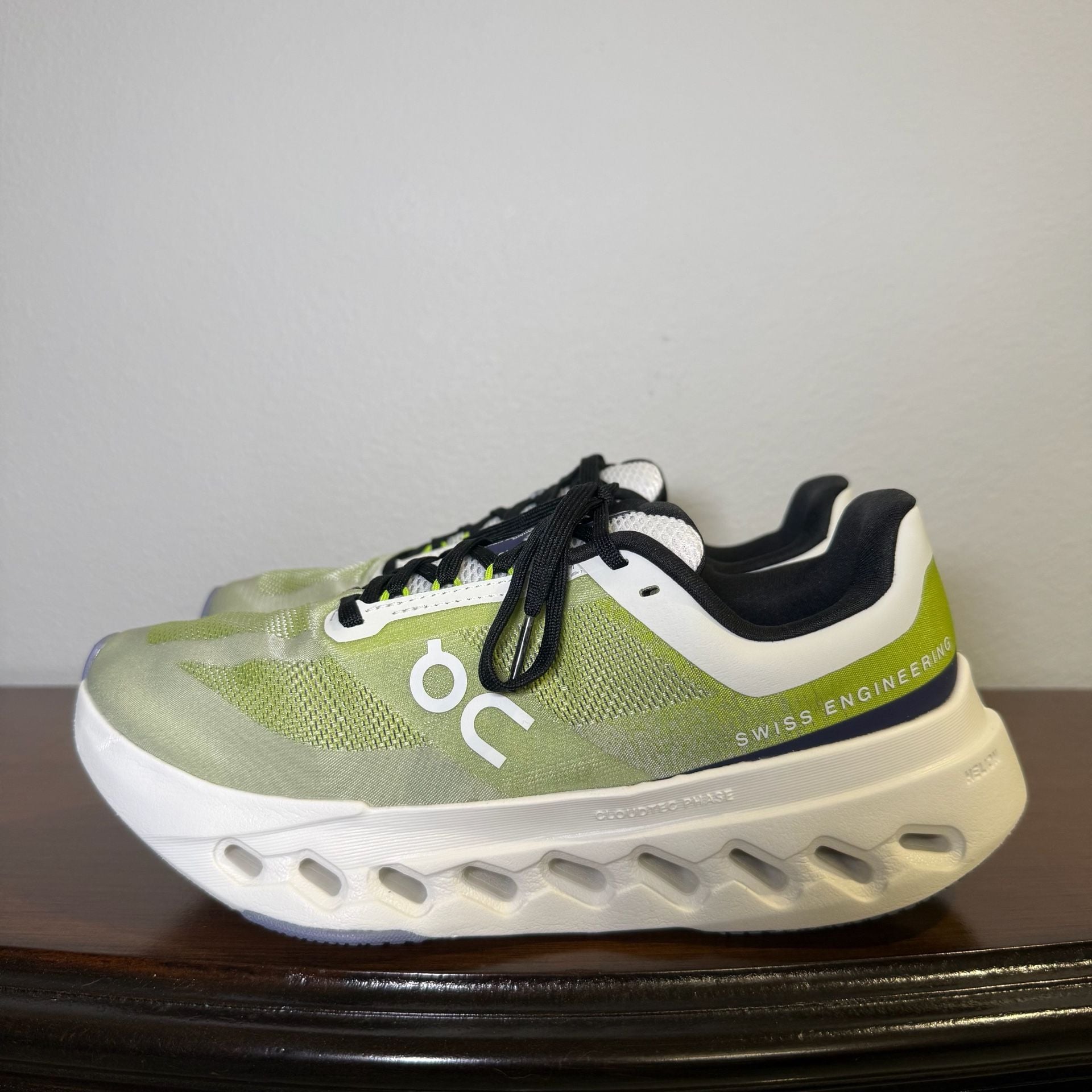 On Running Cloudsurfer Next Women US 7 Chartreuse White Sneakers 12