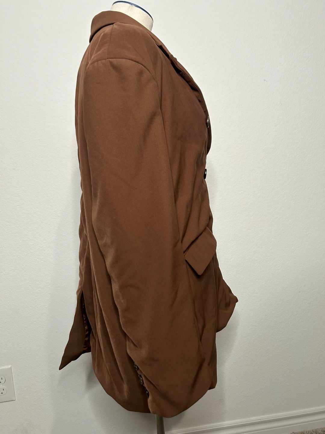 French Mauve Brown Double Breasted Blazer Jacket 4