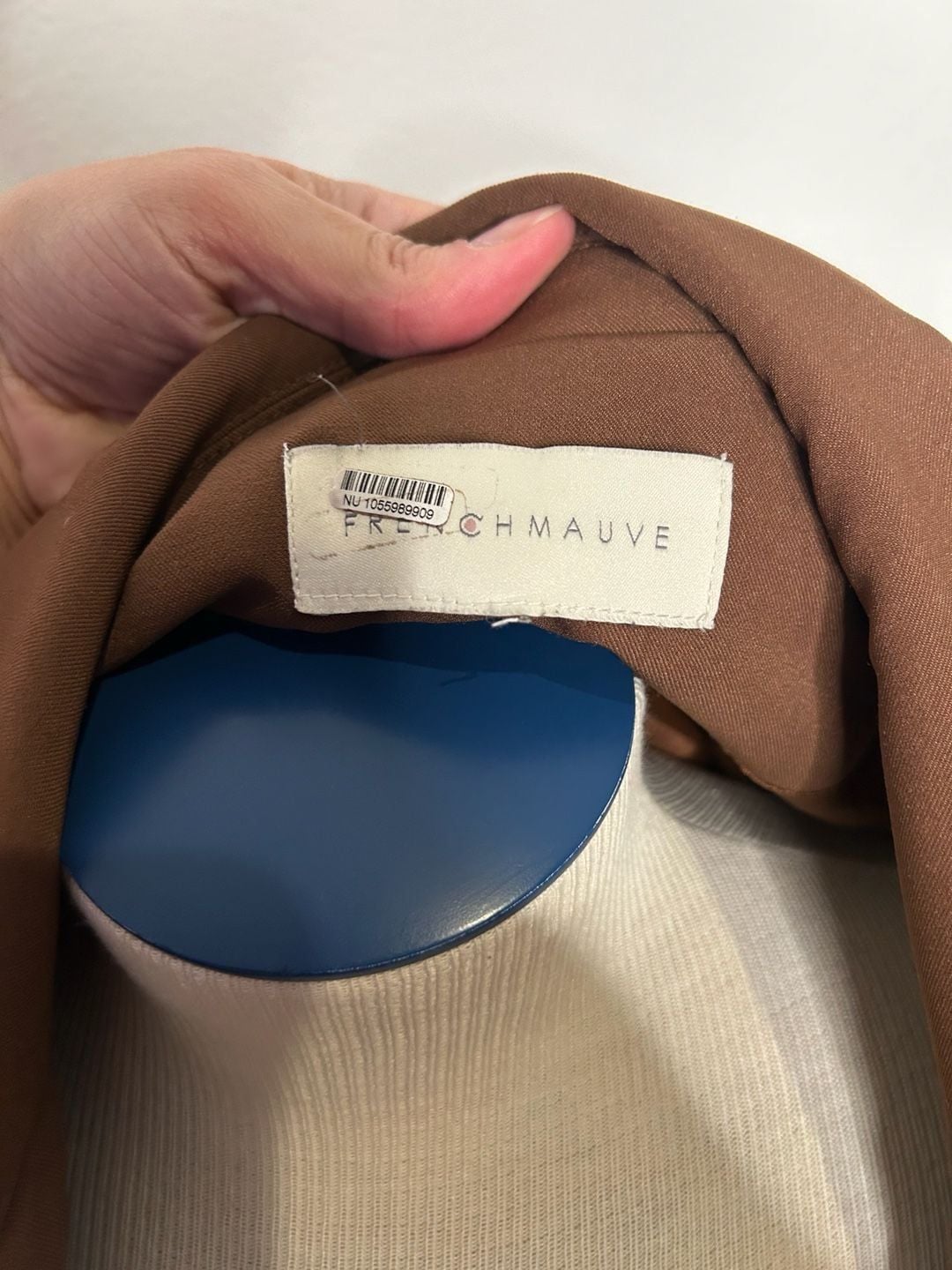 French Mauve Brown Double Breasted Blazer Jacket 7