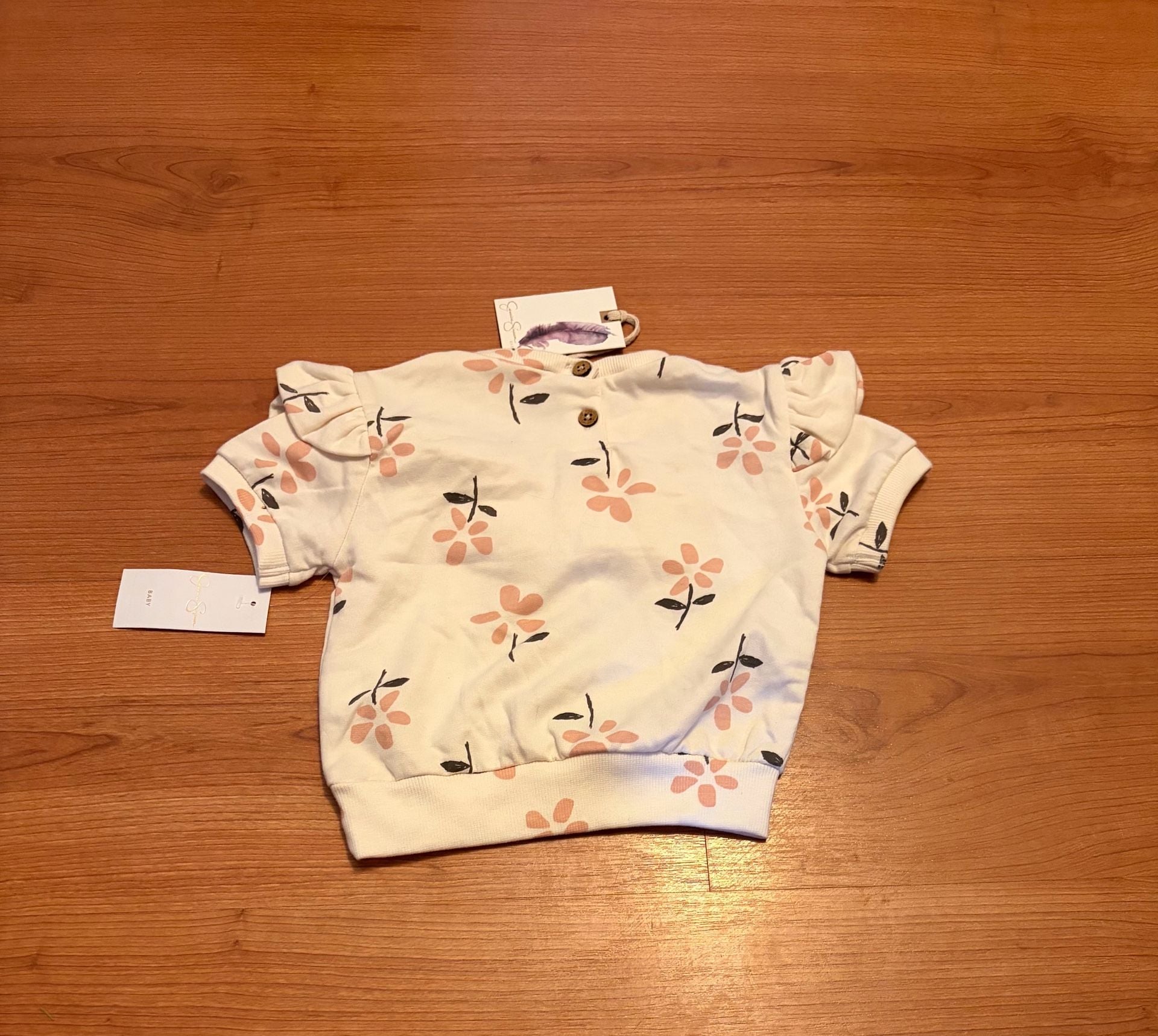 Jessica Simpson Baby Floral Ruffle Top Size 12M 2