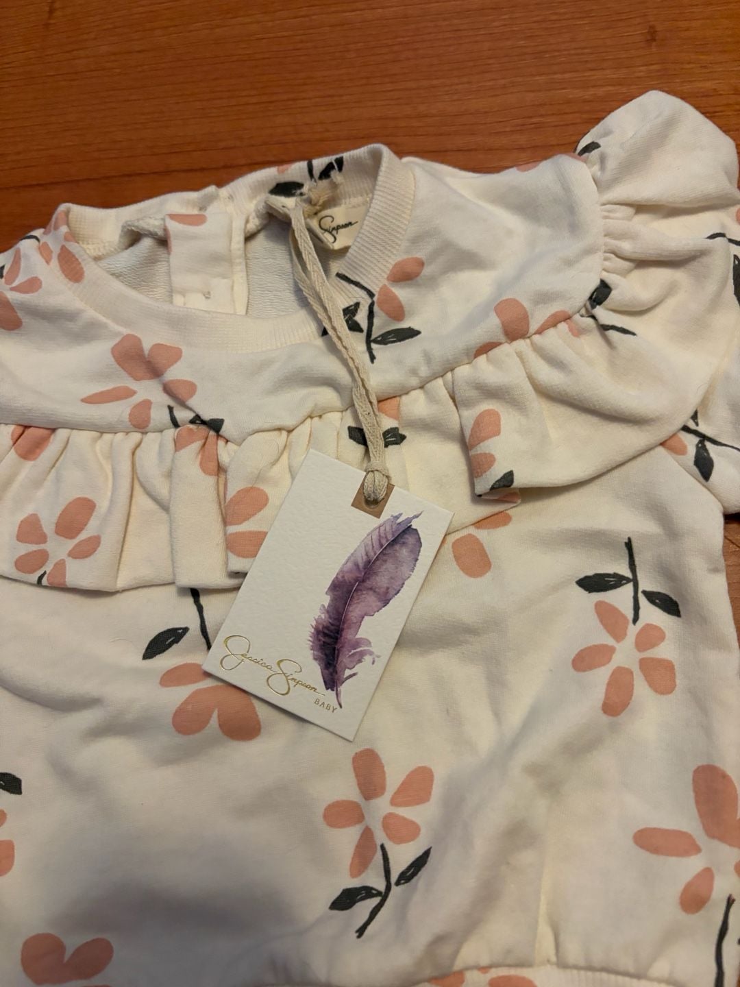 Jessica Simpson Baby Floral Ruffle Top Size 12M 4