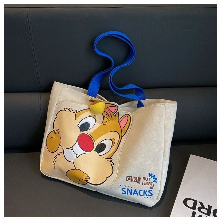 Unbranded Cute Cartoon Squirrel Canvas Tote Bag 2