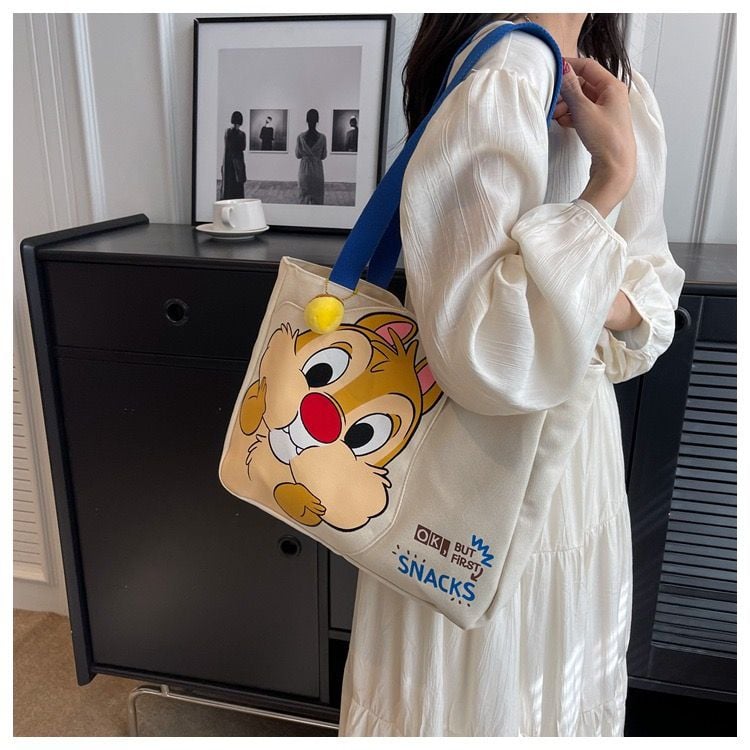 Unbranded Cute Cartoon Squirrel Canvas Tote Bag 15