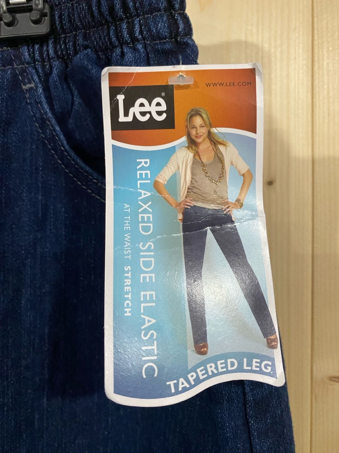Lee Relaxed Fit Tapered Leg Jeans Size 18 Medium Blue Stretch 4
