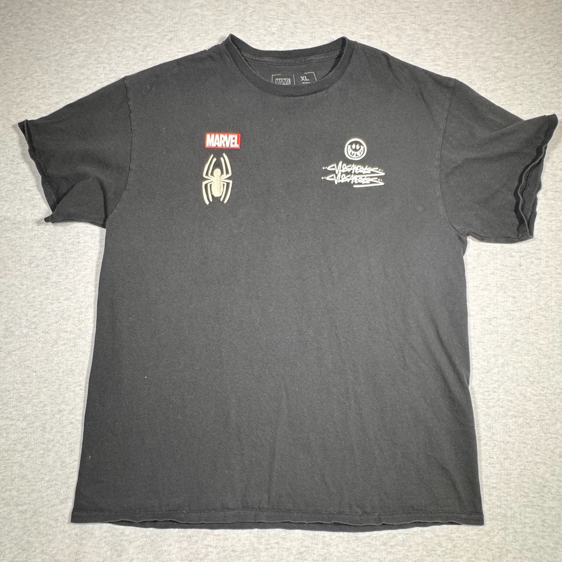 Marvel x VLONE Spider-Man T-Shirt Size XL Black Graphic Tee 3