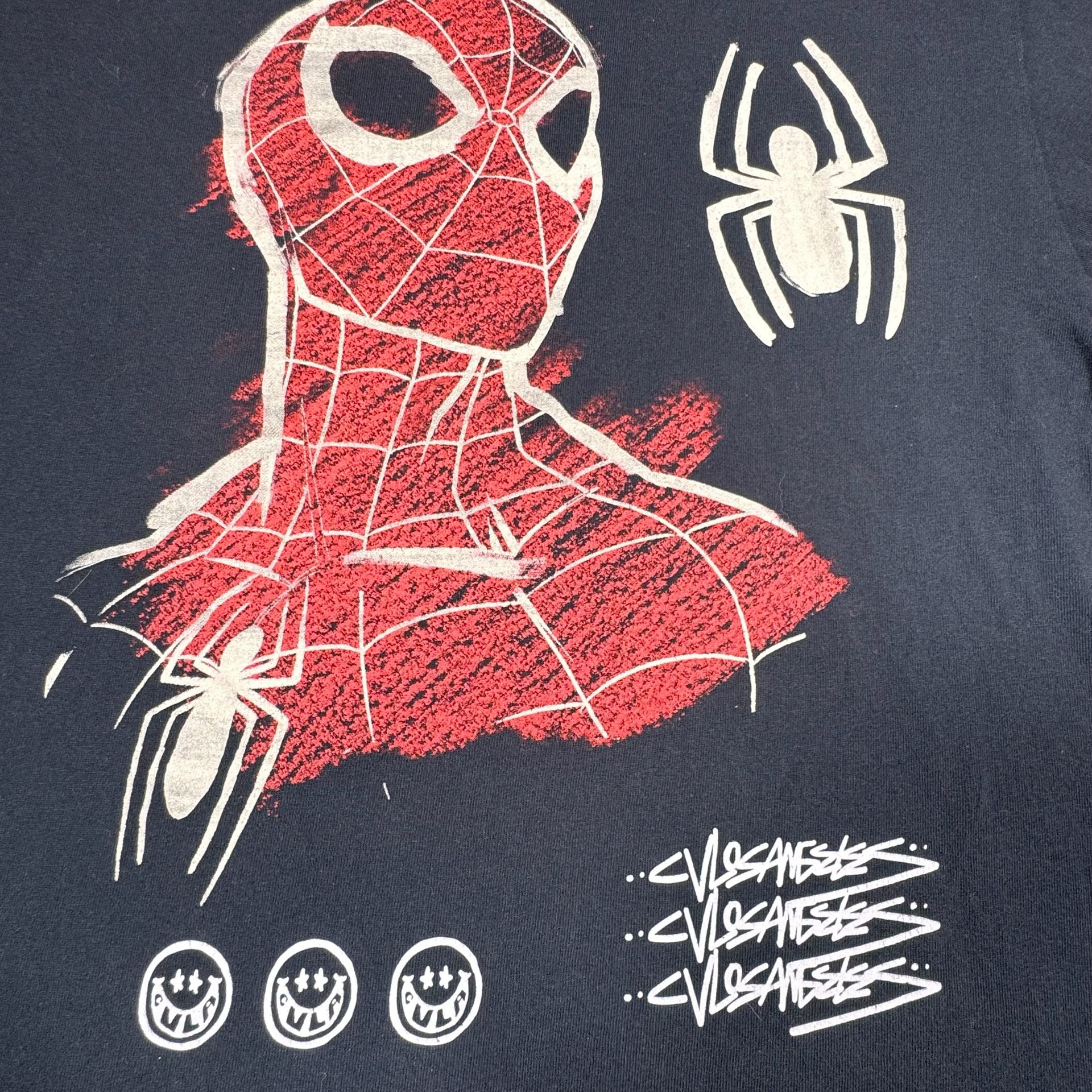 Marvel x VLONE Spider-Man T-Shirt Size XL Black Graphic Tee 8