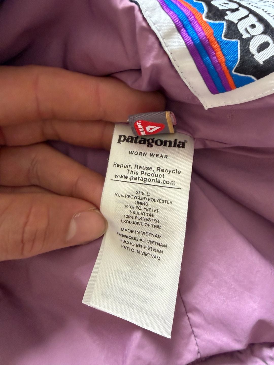 Kids Patagonia Nano Puff Jacket Purple 8