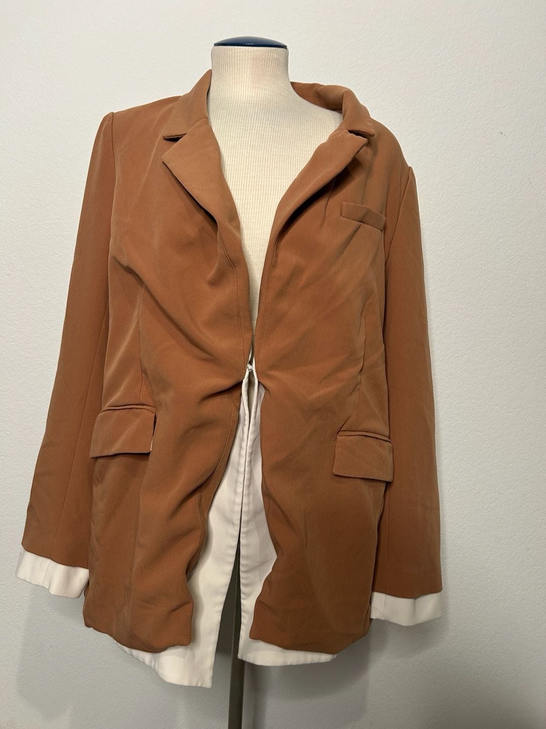 Favourite Daughter The Kelly Blazer Jacket Coat in Tan 2