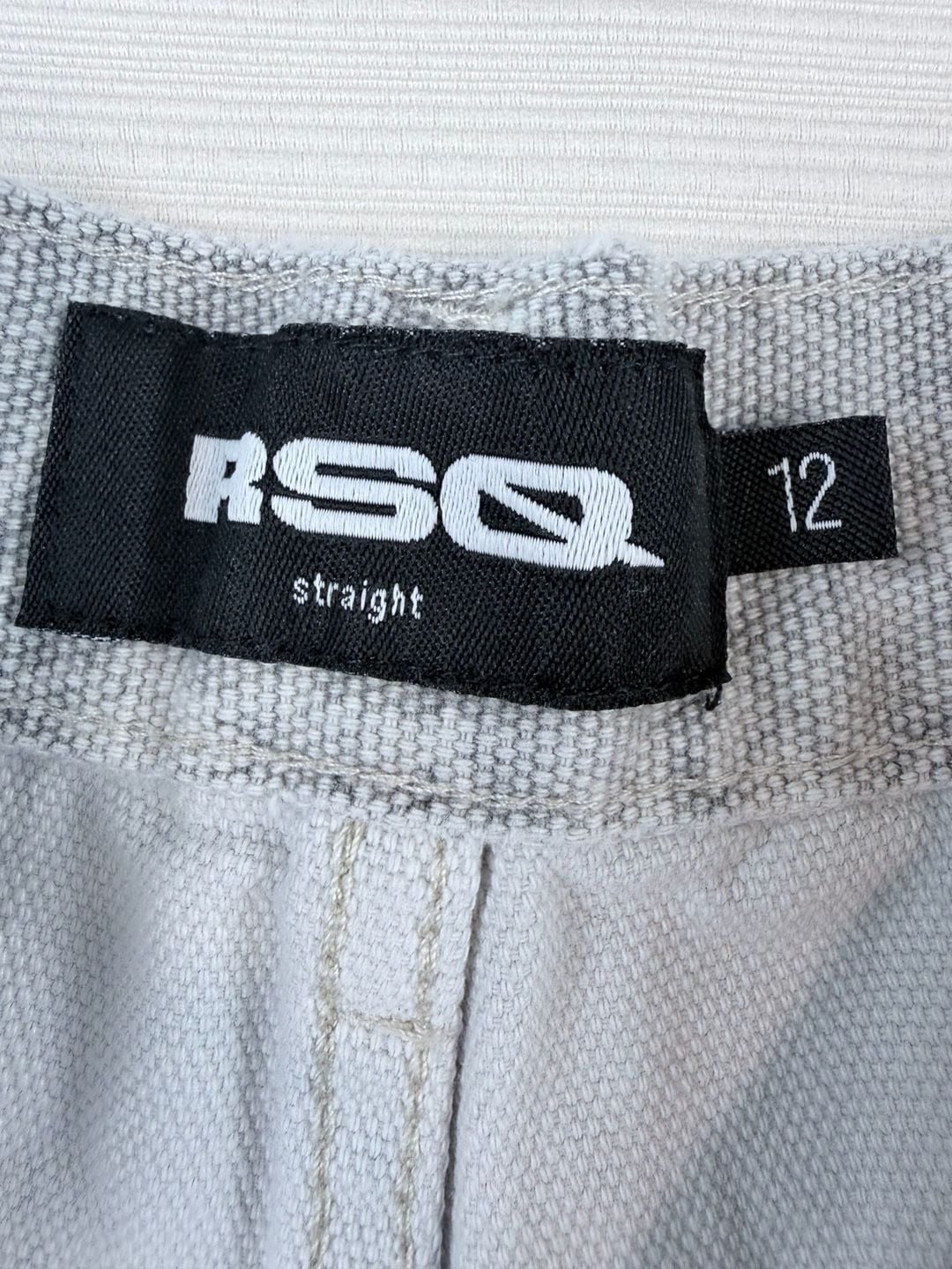 Kids RSQ Camo Carpenter Pants Size 12 Grey Leaf Print 4