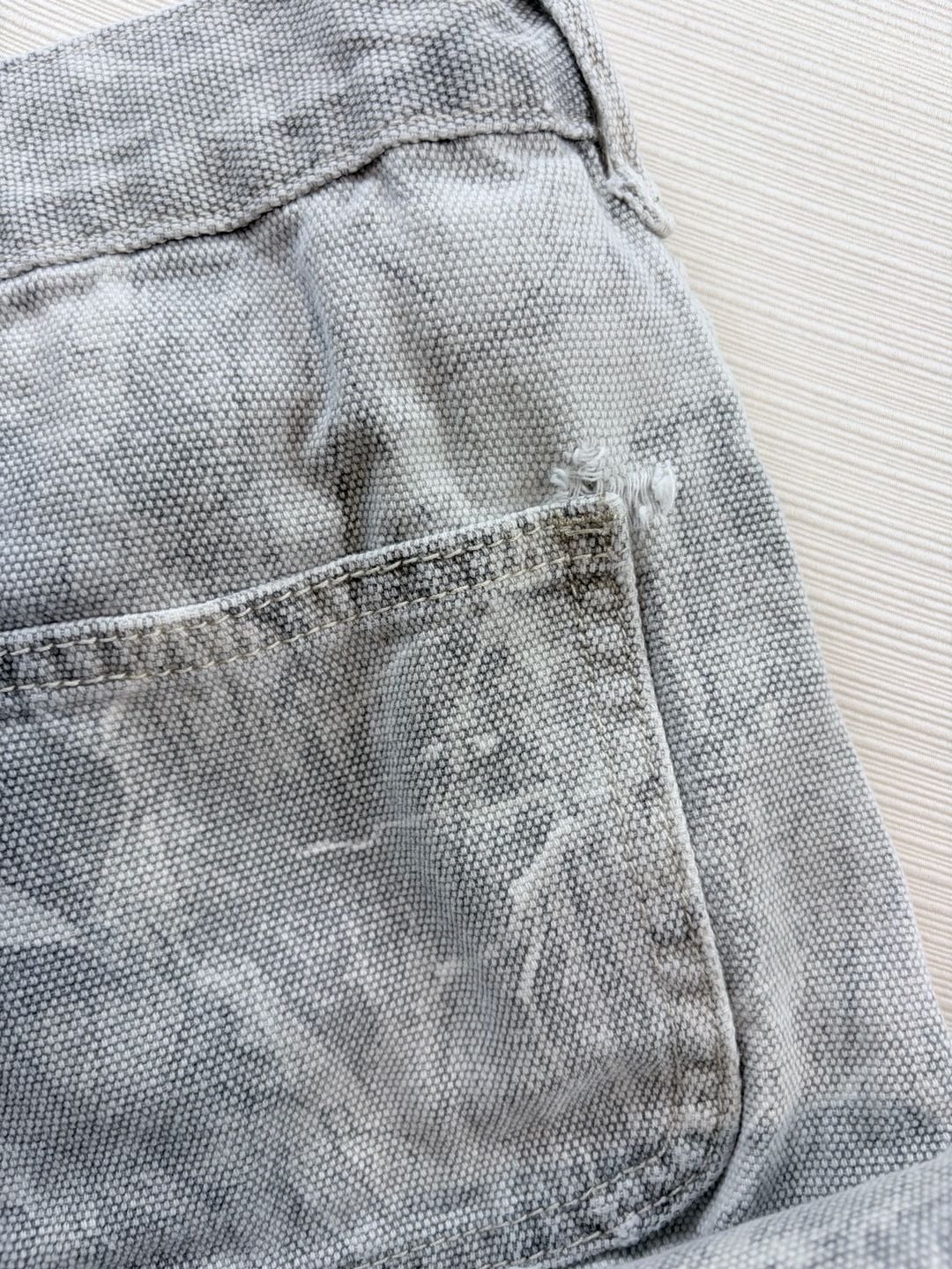 Kids RSQ Camo Carpenter Pants Size 12 Grey Leaf Print 7