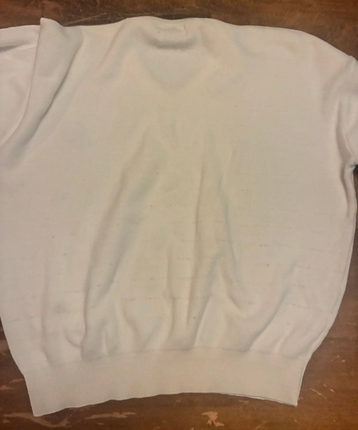 Christian Dior Monsieur V-Neck Sweater Size XL White Cotton Golf Logo 7