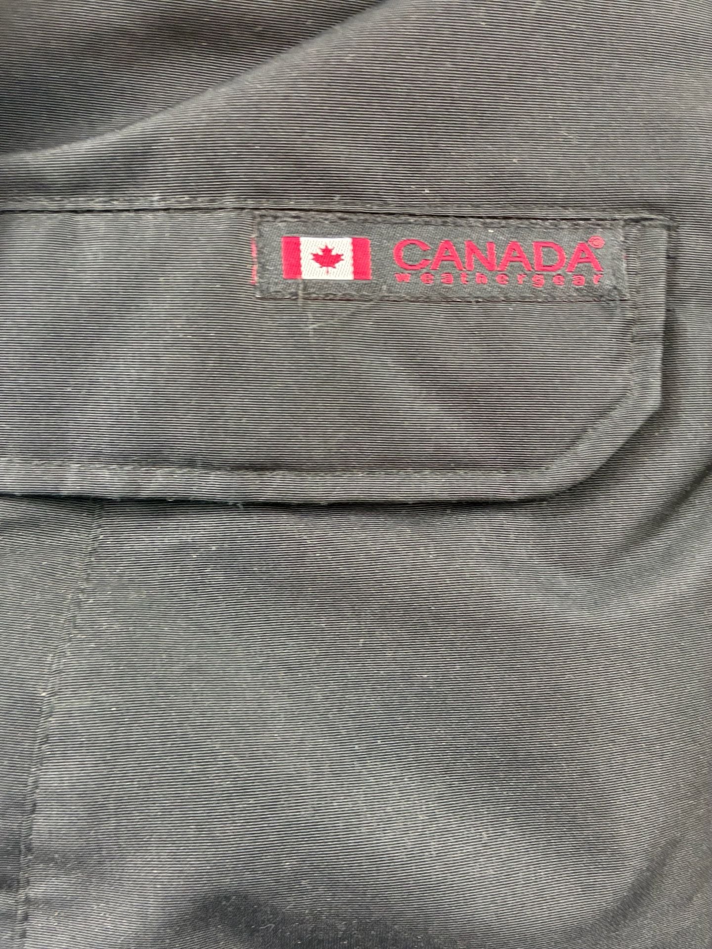 Canada Weather Gear Hooded Puffer Bomber Jacket Size L Black 3