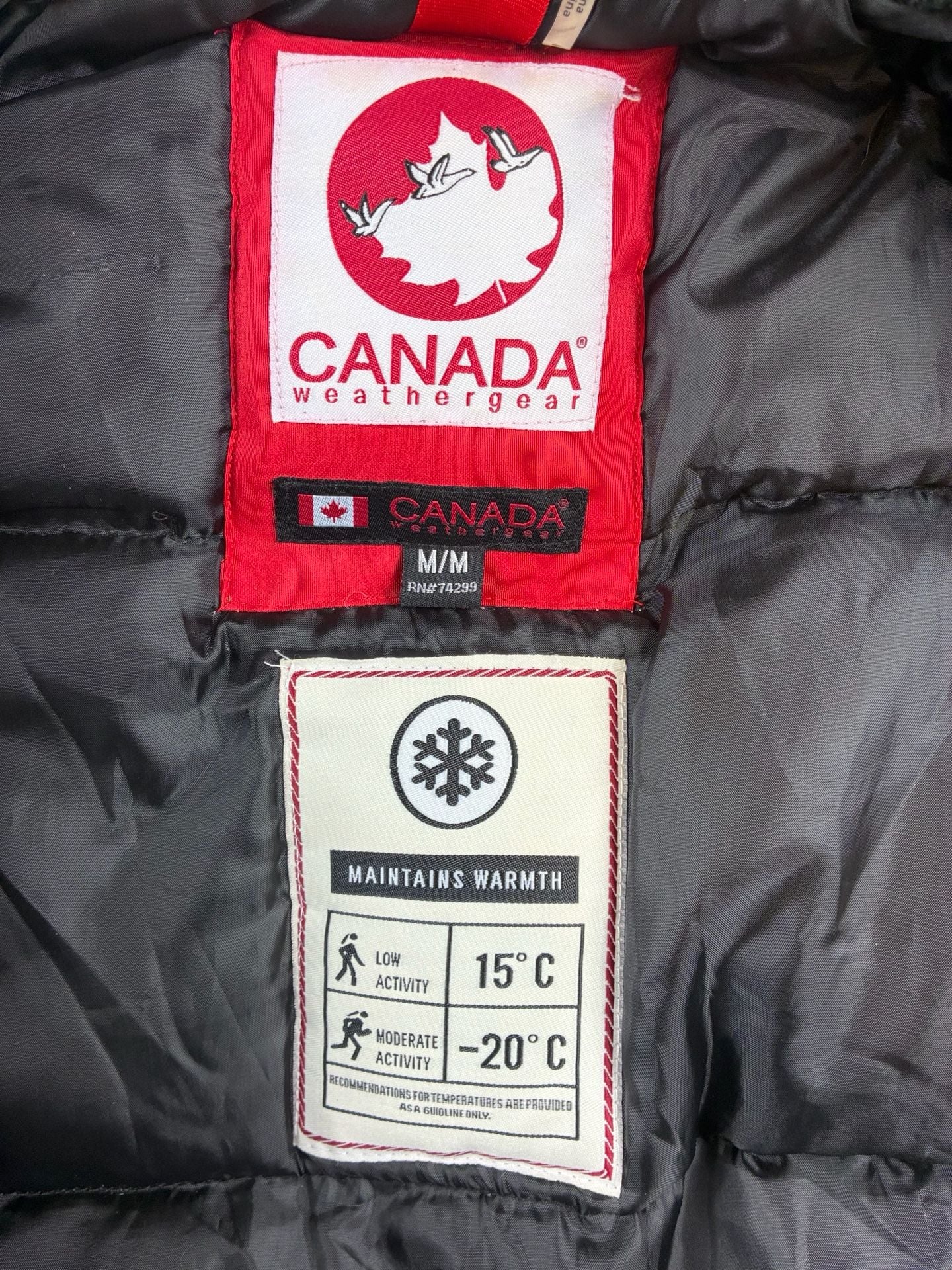 Canada Weather Gear Hooded Puffer Bomber Jacket Size L Black 8