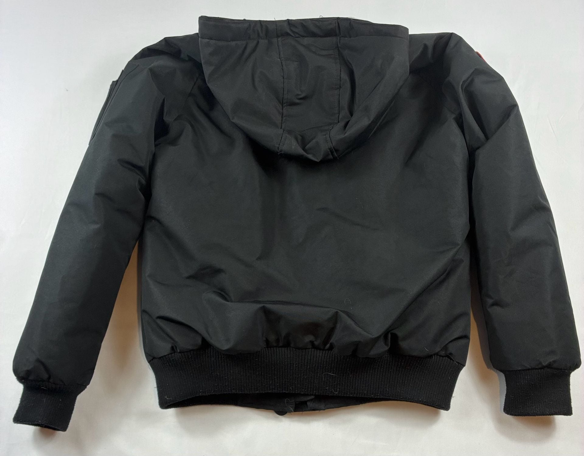 Canada Weather Gear Hooded Puffer Bomber Jacket Size L Black 10