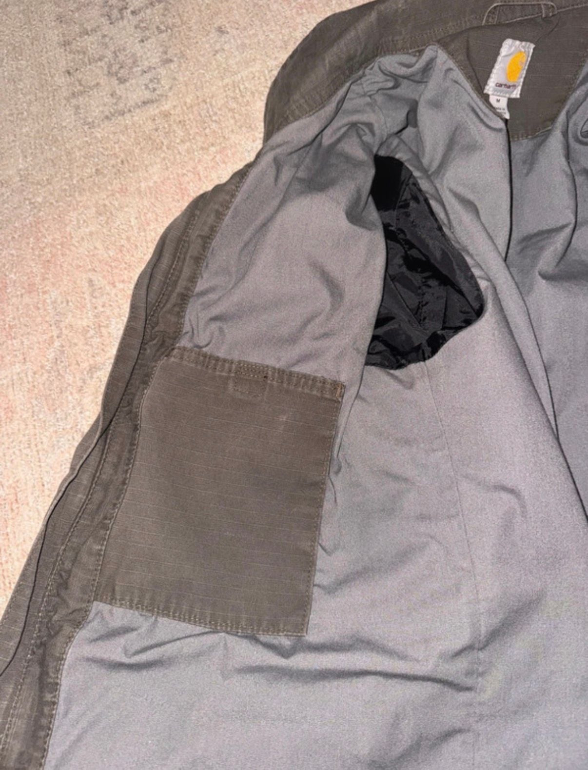 Carhartt Heated Jacket Size M Brown Ripstop Canvas Utility Coat 7
