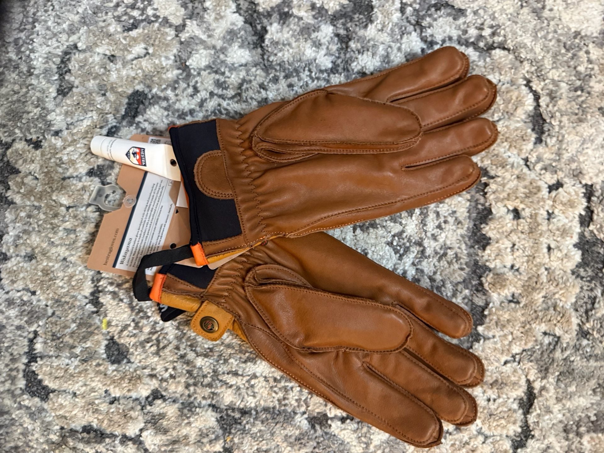 Hestra Leather Gloves Brown 5
