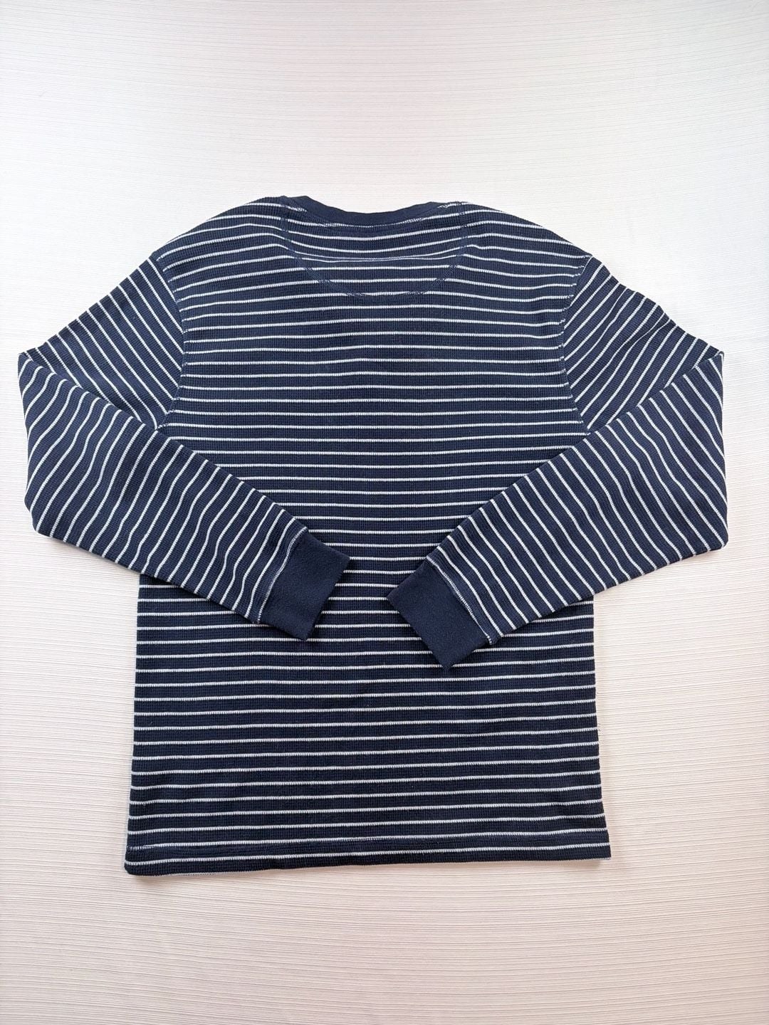 U.S. Polo Assn. Striped Thermal Henley Size M Blue 4