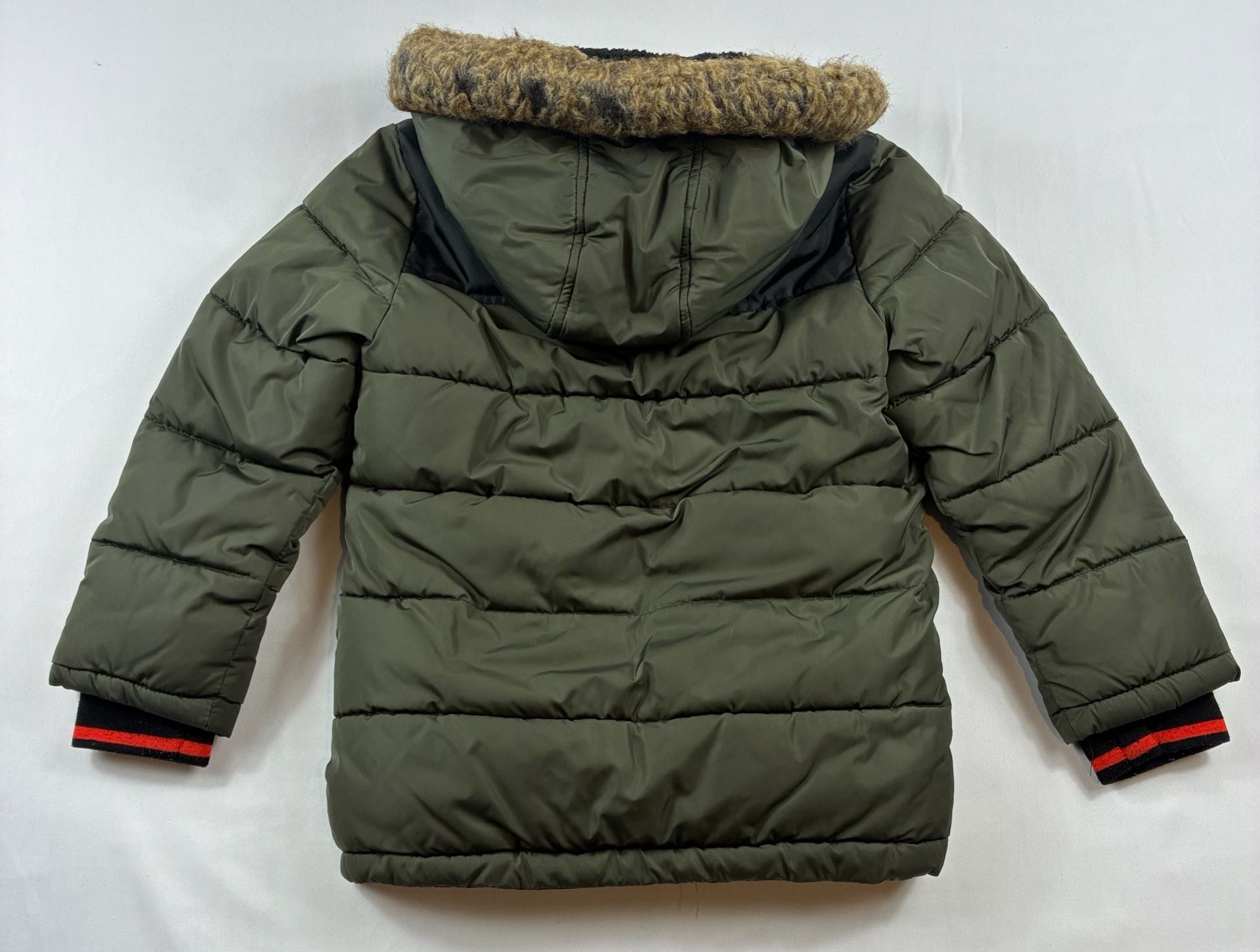 Cozy Puffer Jacket Green Faux Fur Hooded Coat 7
