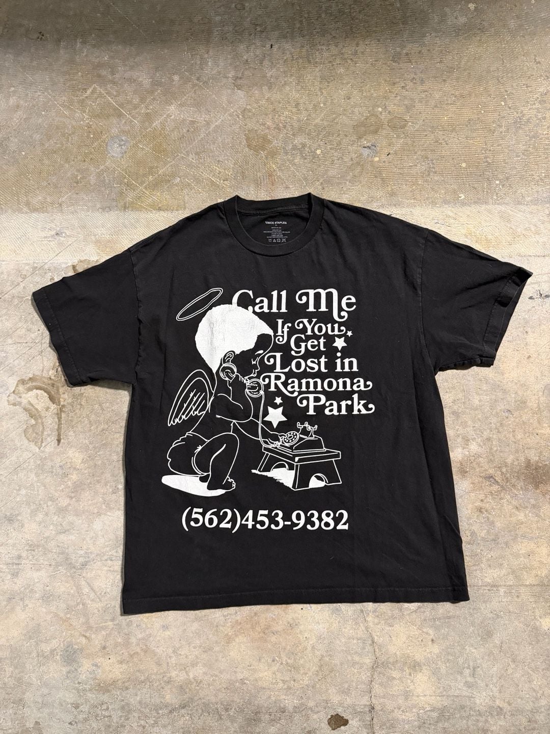 Vince Staples Ramona Park Tour T-Shirt Size XL Black Graphic Tee 2