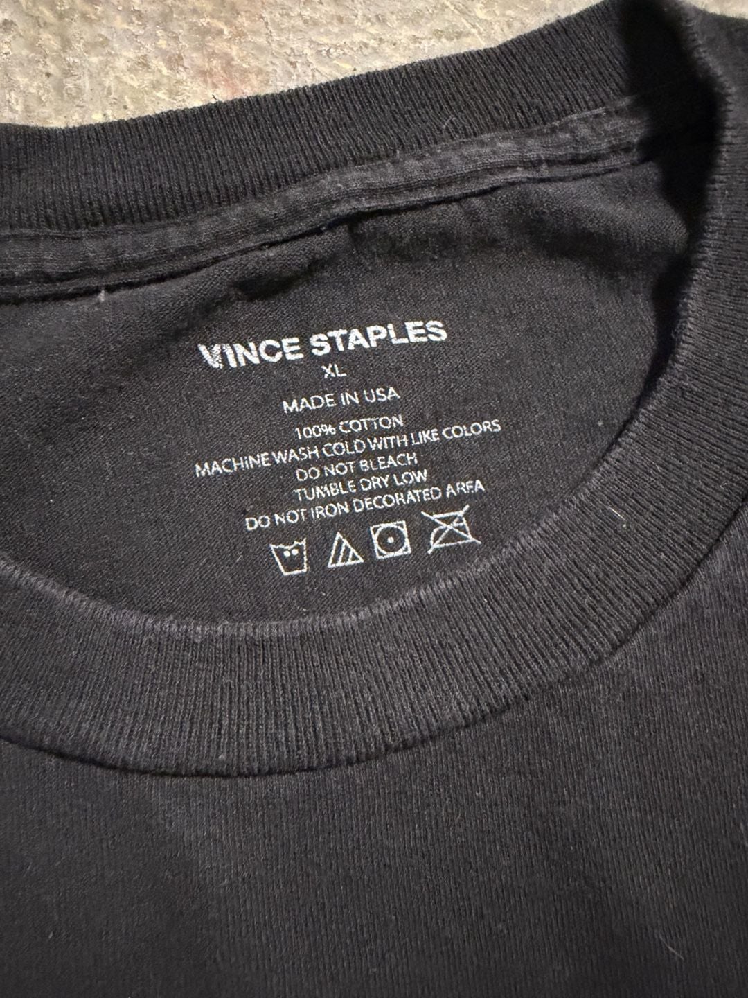Vince Staples Ramona Park Tour T-Shirt Size XL Black Graphic Tee 3