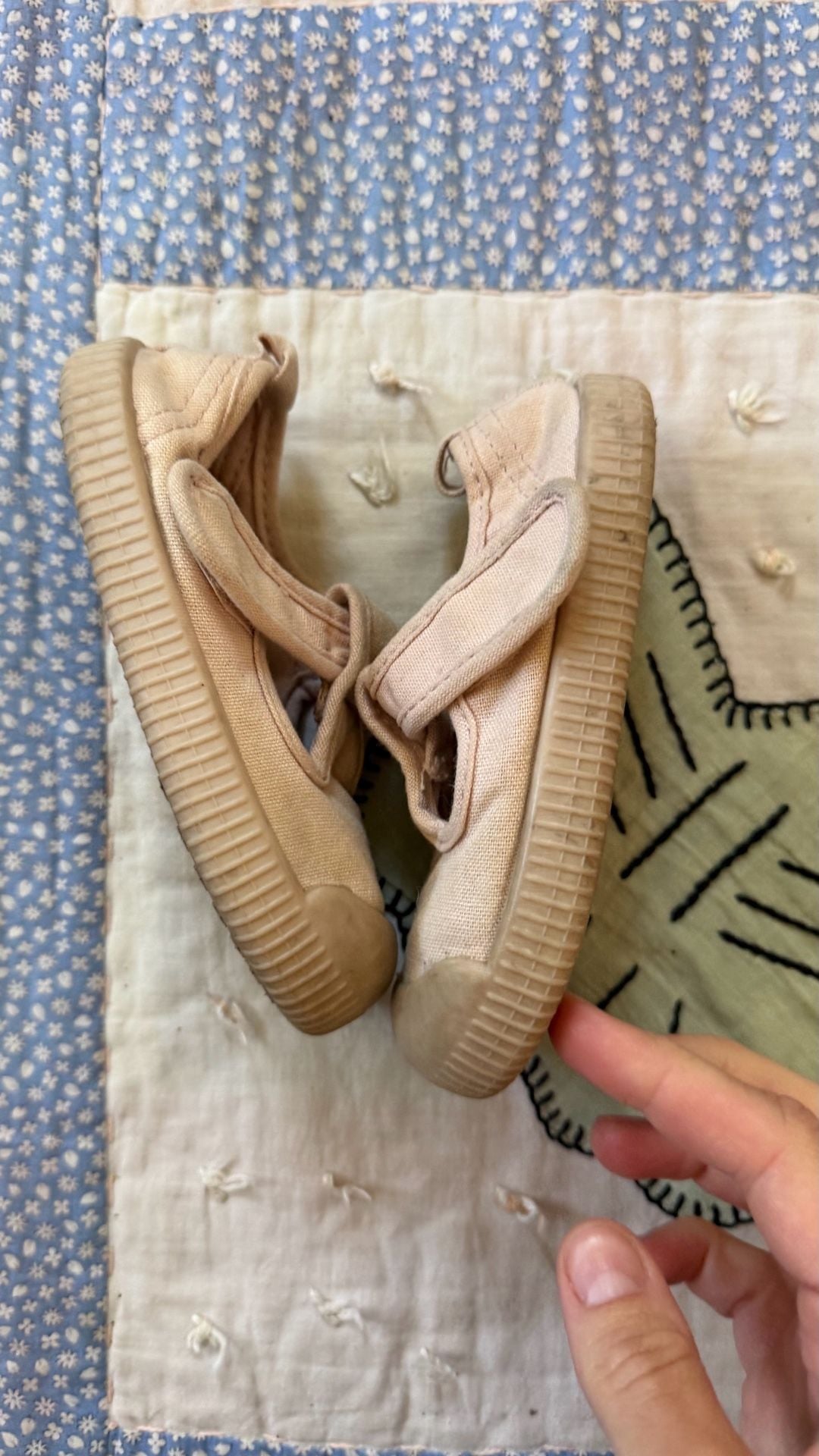H&M Canvas T-Bar Shoes Size 22 Pink 3
