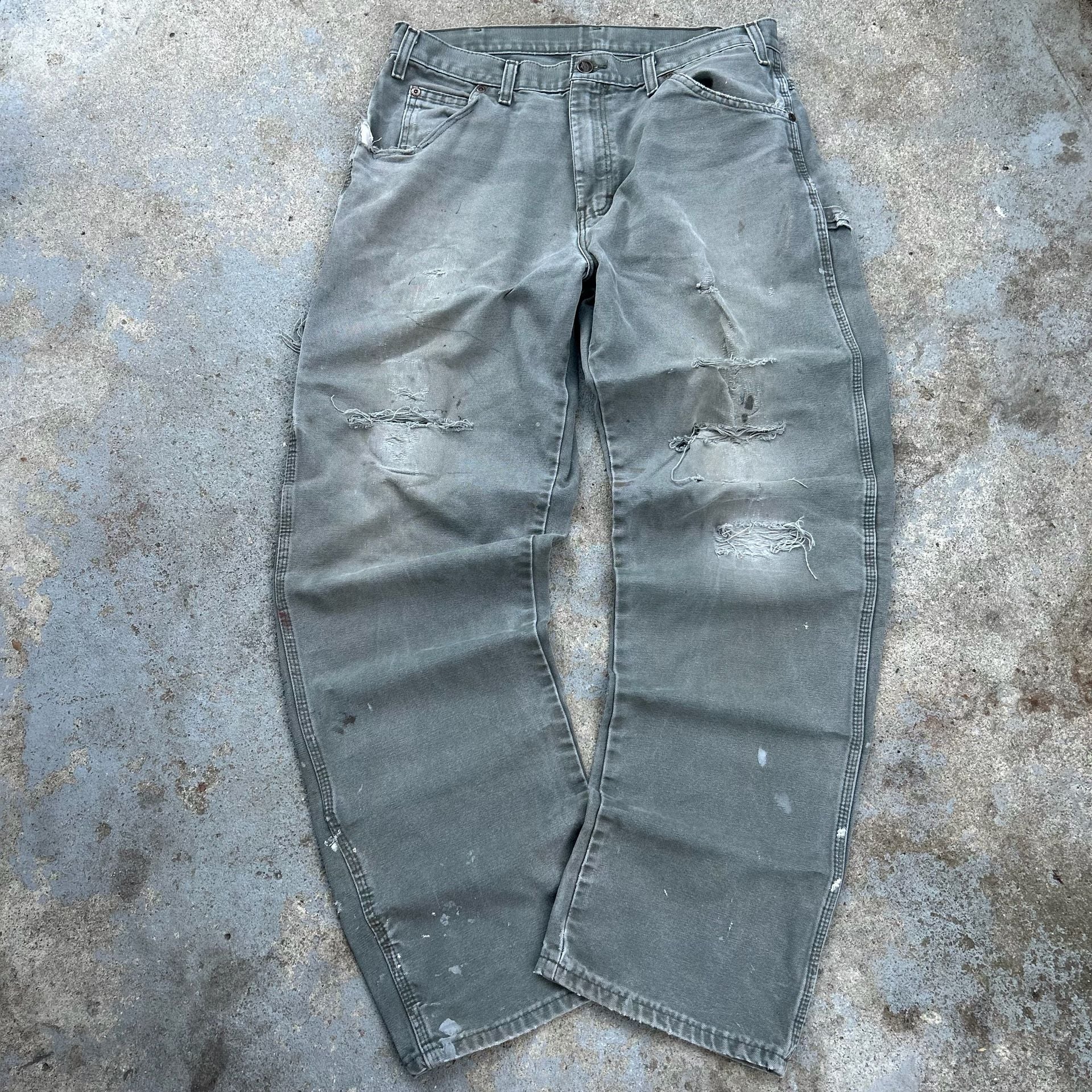 Vintage Dickies Carpenter Pants Baggy Green Y2k 2