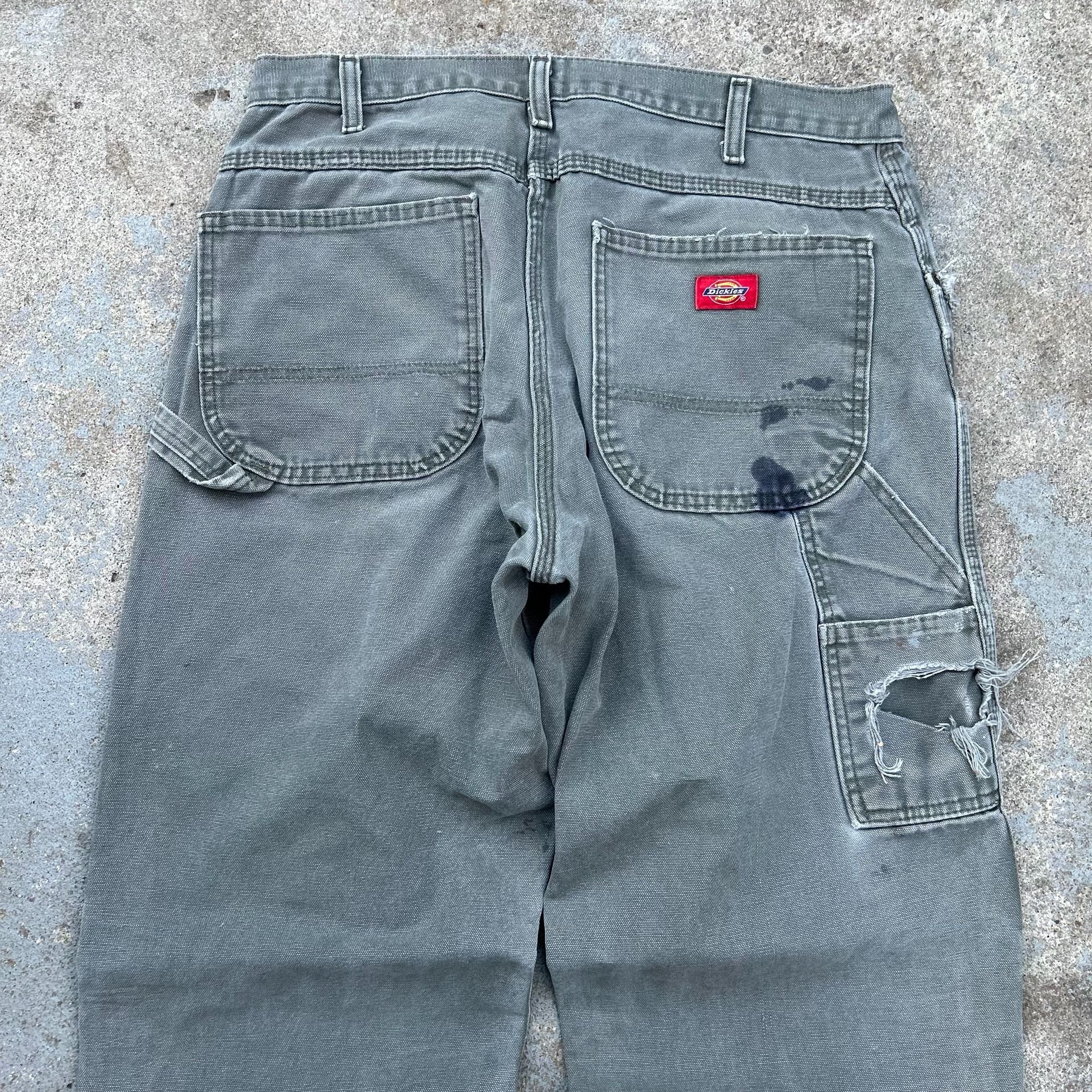 Vintage Dickies Carpenter Pants Baggy Green Y2k 3