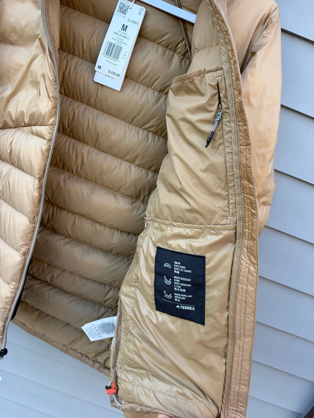Adidas Terrex Down Jacket Gold New With Tags 4