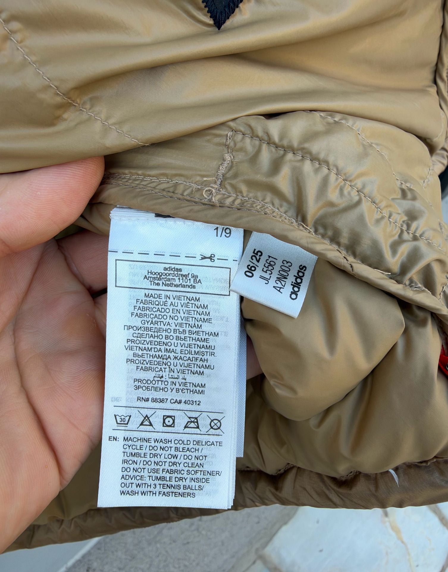 Adidas Terrex Down Jacket Gold New With Tags 6