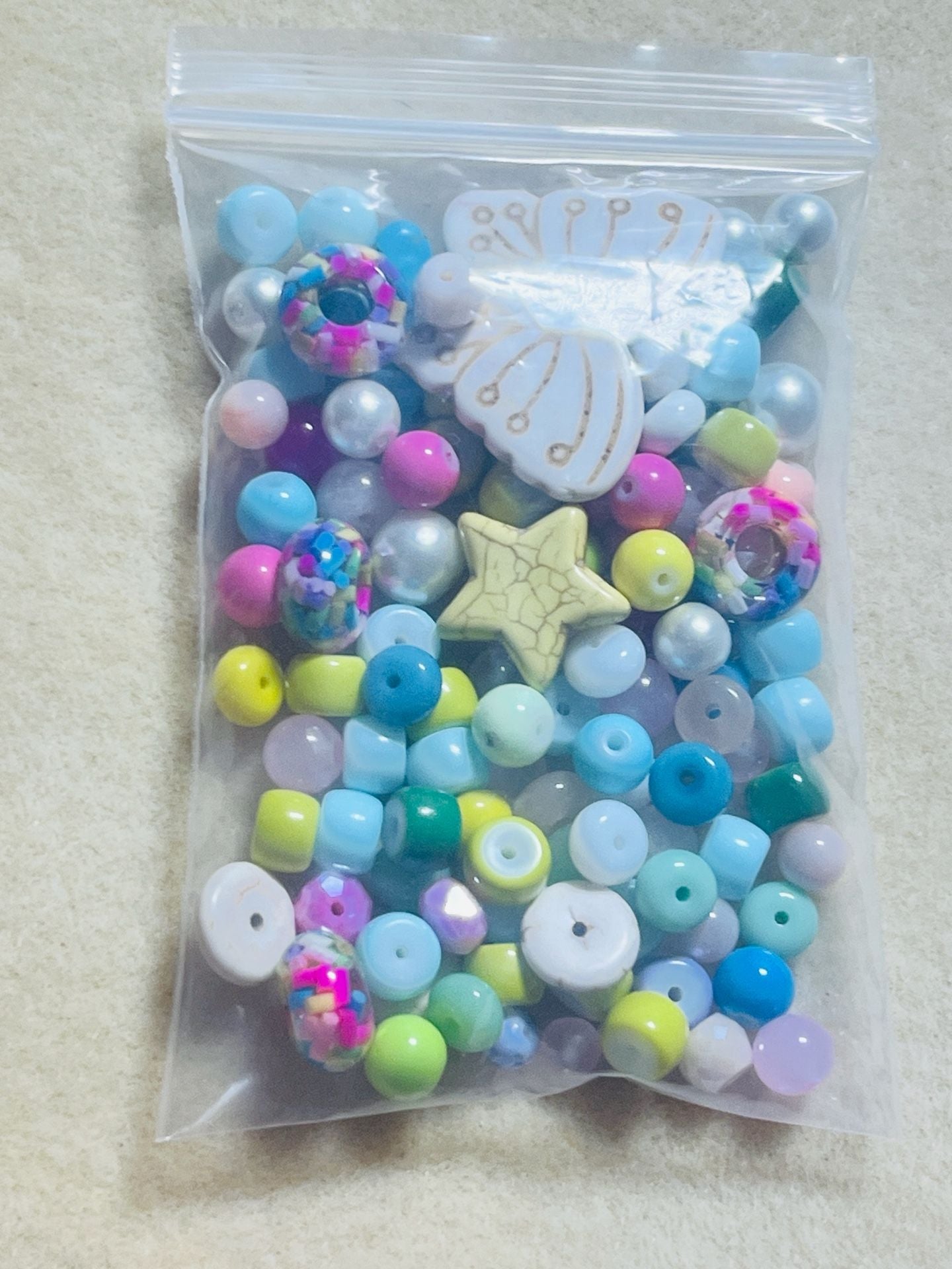 Assorted Craft Beads Mix Multi-Color Mixed Lot 1