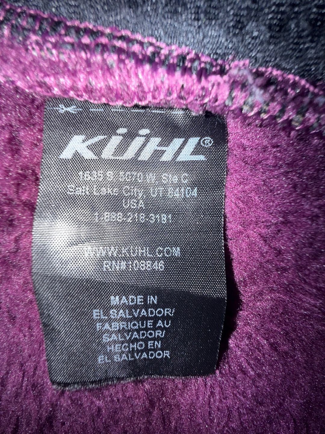 Kuhl Fleece Hooded Vest Size L Purple Sherpa Full Zip 5