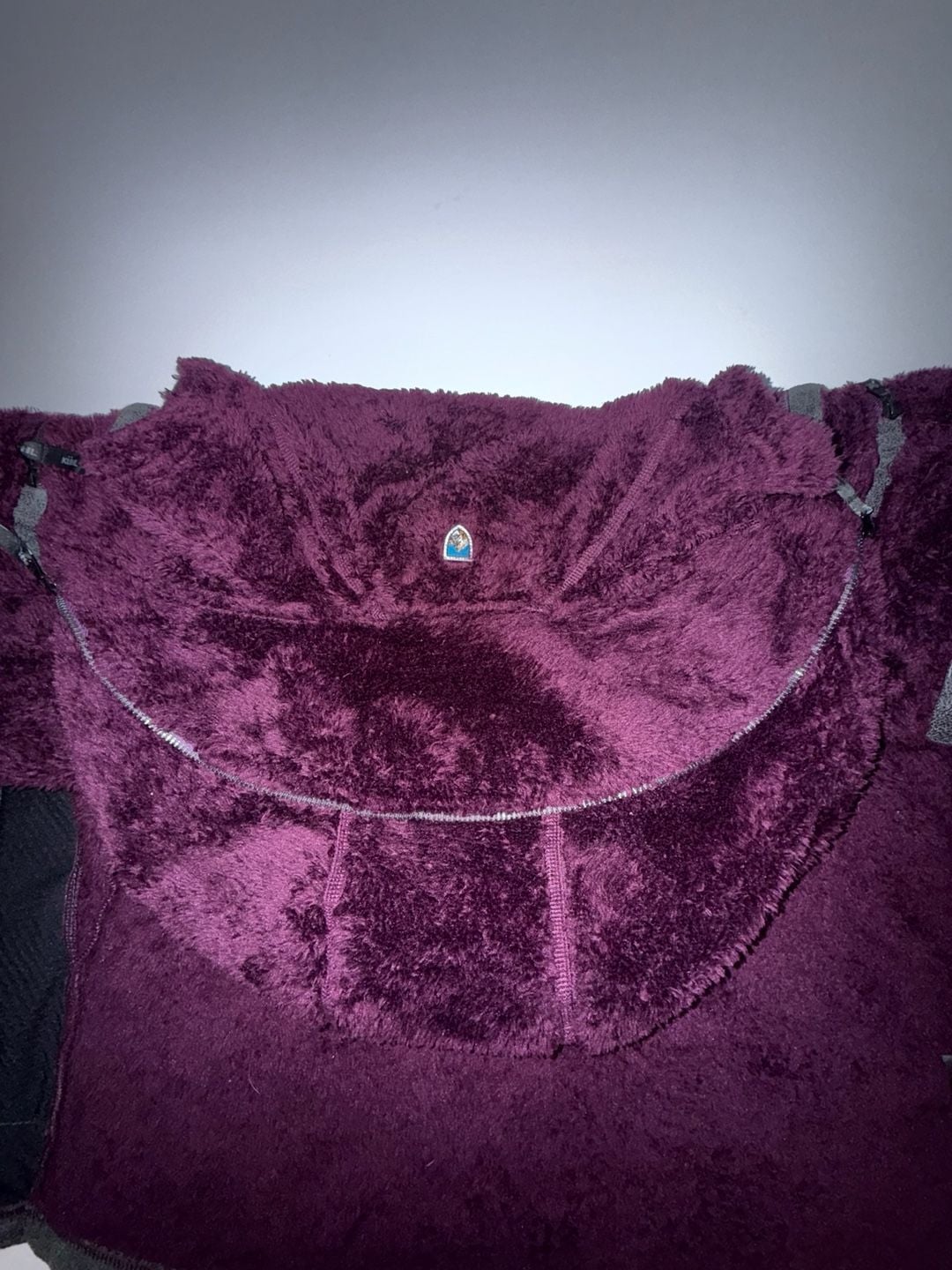 Kuhl Fleece Hooded Vest Size L Purple Sherpa Full Zip 7