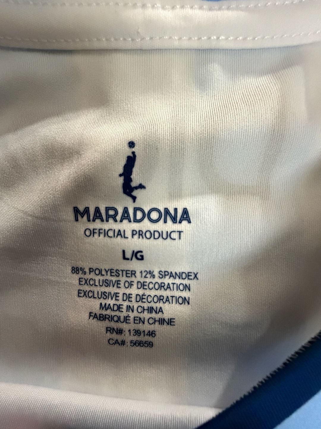 M10 Argentina Soccer Jersey Size Medium Blue White 5