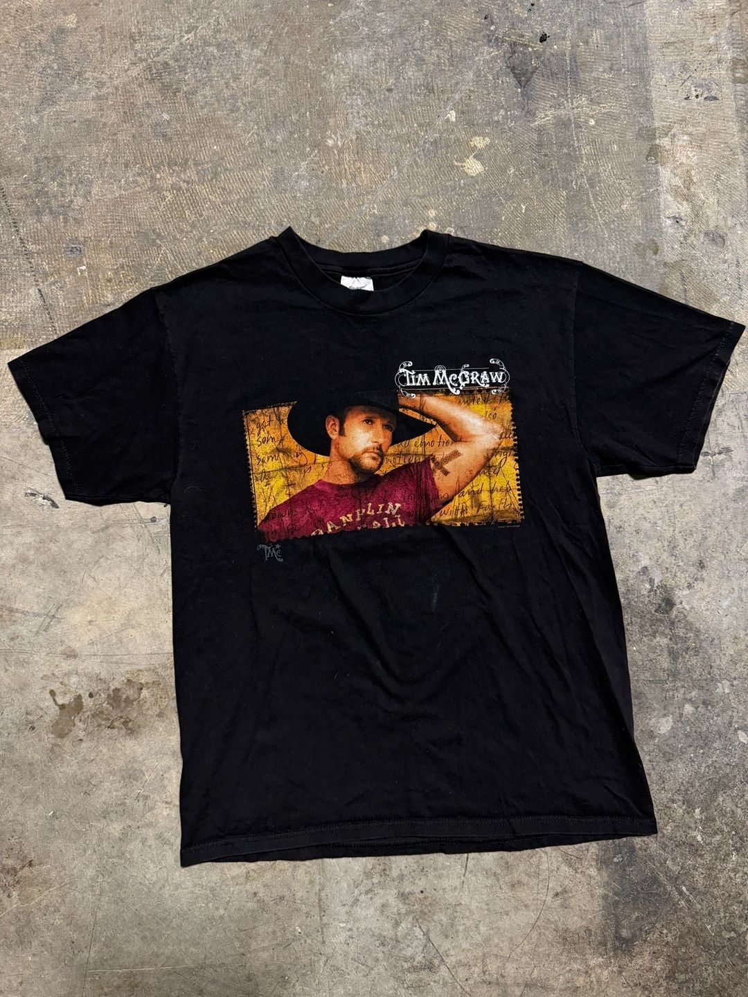 Tim McGraw Concert Tour Graphic T-Shirt Black 2