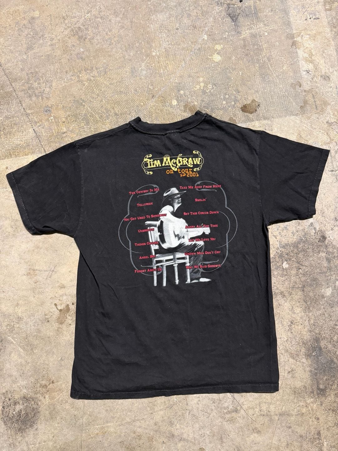 Tim McGraw Concert Tour Graphic T-Shirt Black 6
