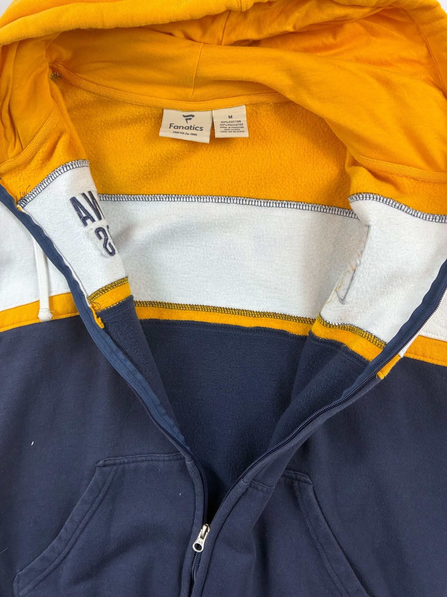 Fanatics Indiana Pacers Full Zip Hoodie Size M Colorblock 8