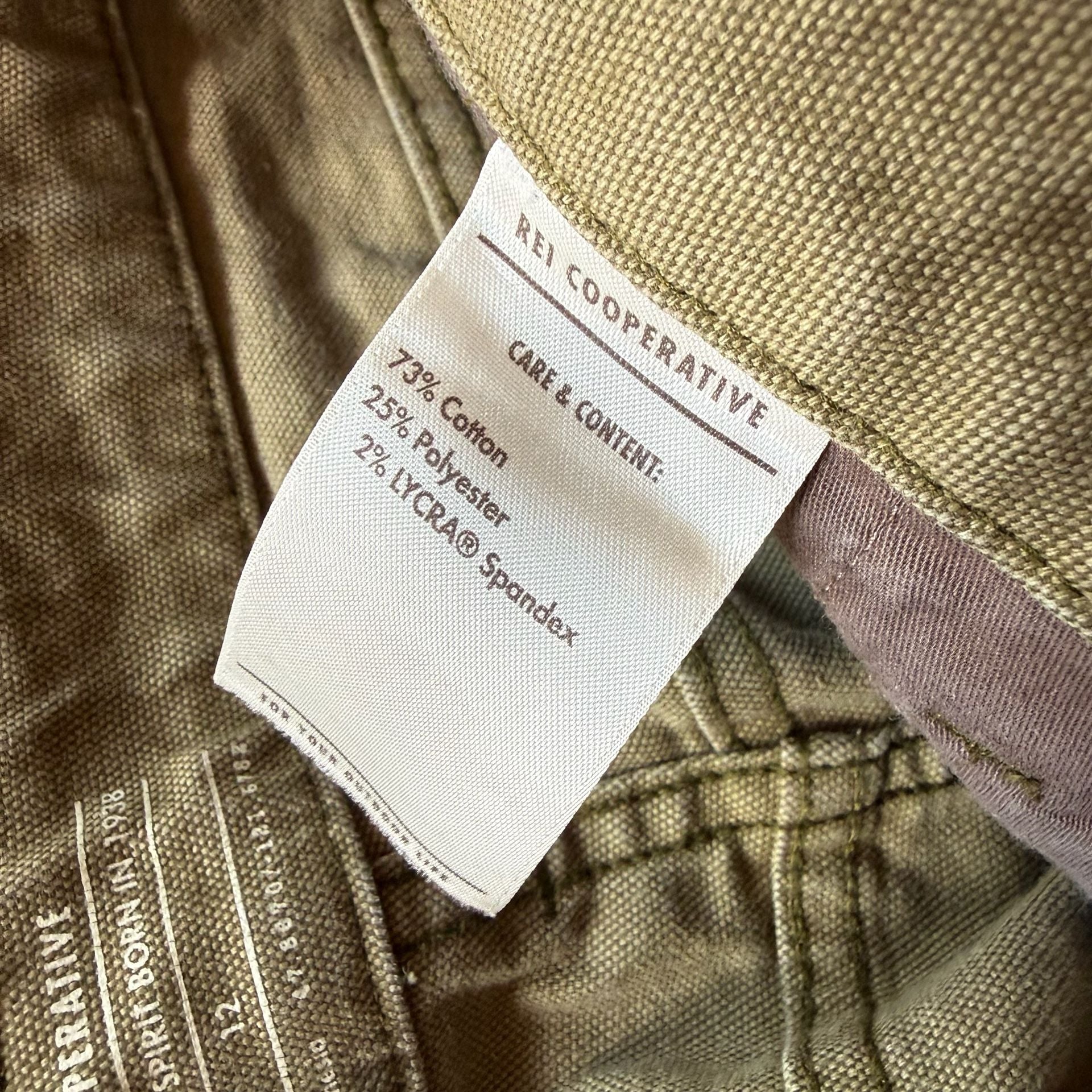 REI Co-op Womens 12 Trailsmith Double Knee Utility Canvas Pants Green Khaki 5