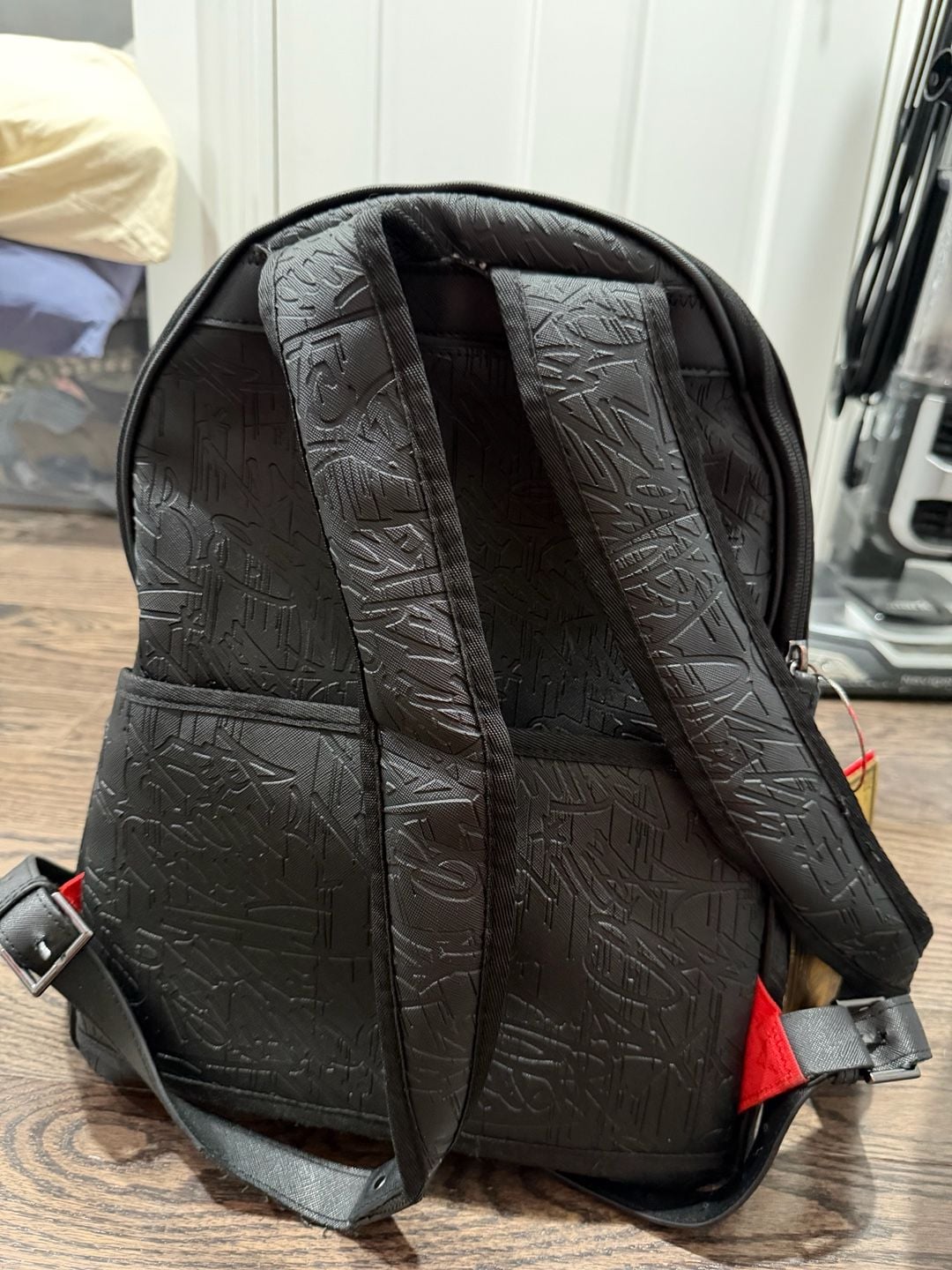 Sprayground Black Debossed Graffiti Backpack
(Limited Edition) 4
