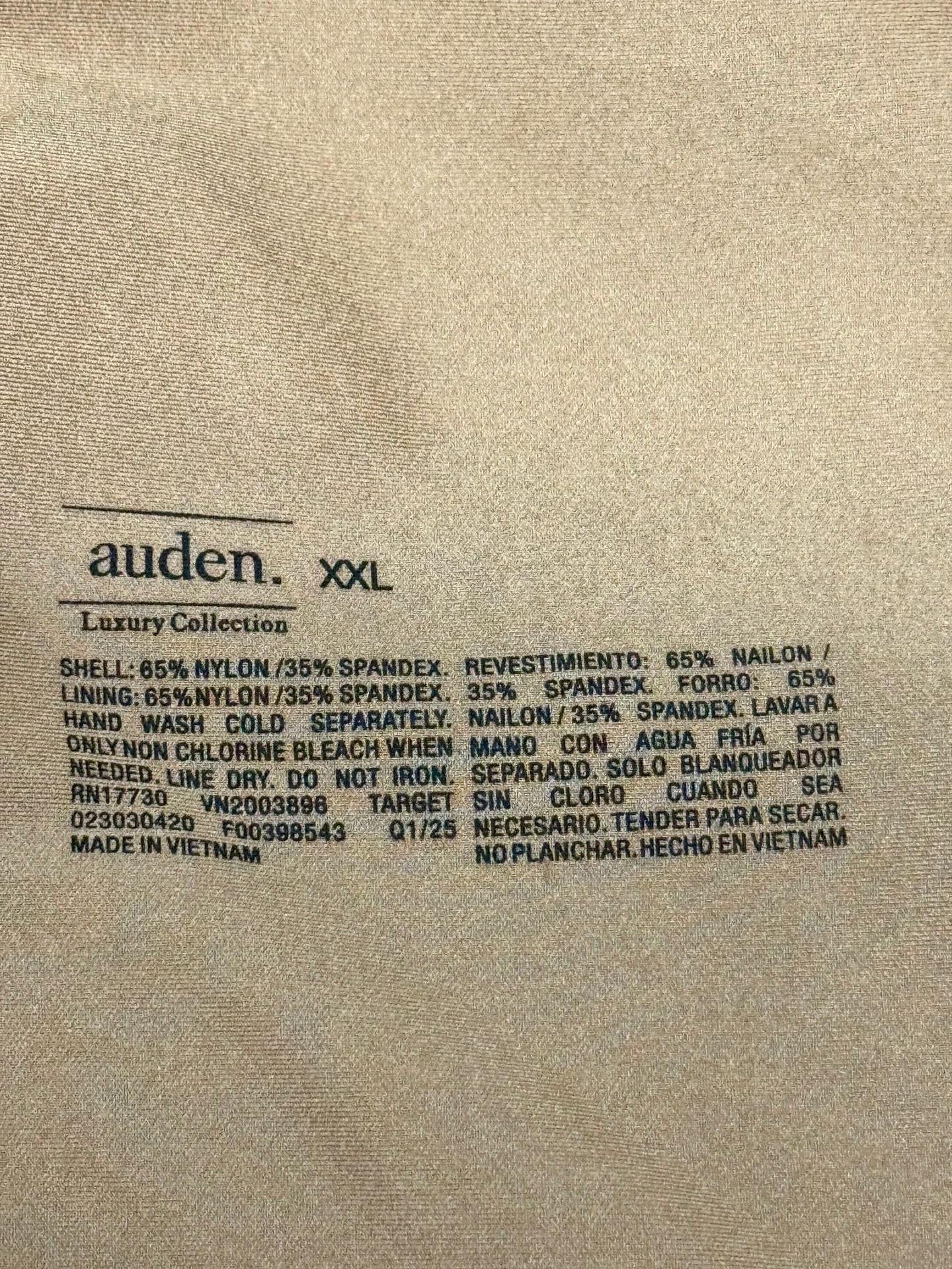 WU76 XXL Auden Luxury Collection Stretch Unlined Long Line Bralette Brown NWT 7