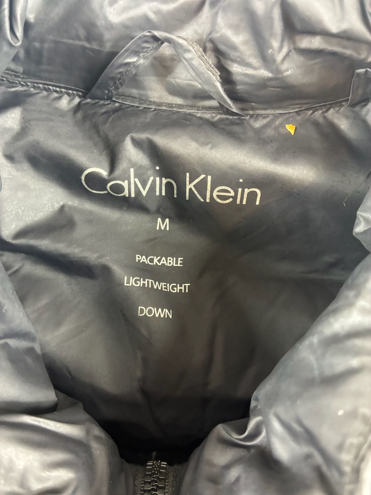 Calvin Klein Packable Lightweight Down Puffer Jacket Size M Black 3