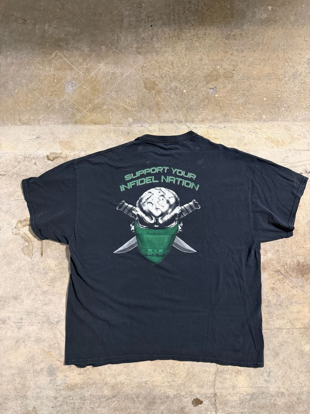Gildan Support Your Infidel Nation Graphic T-Shirt Black 3