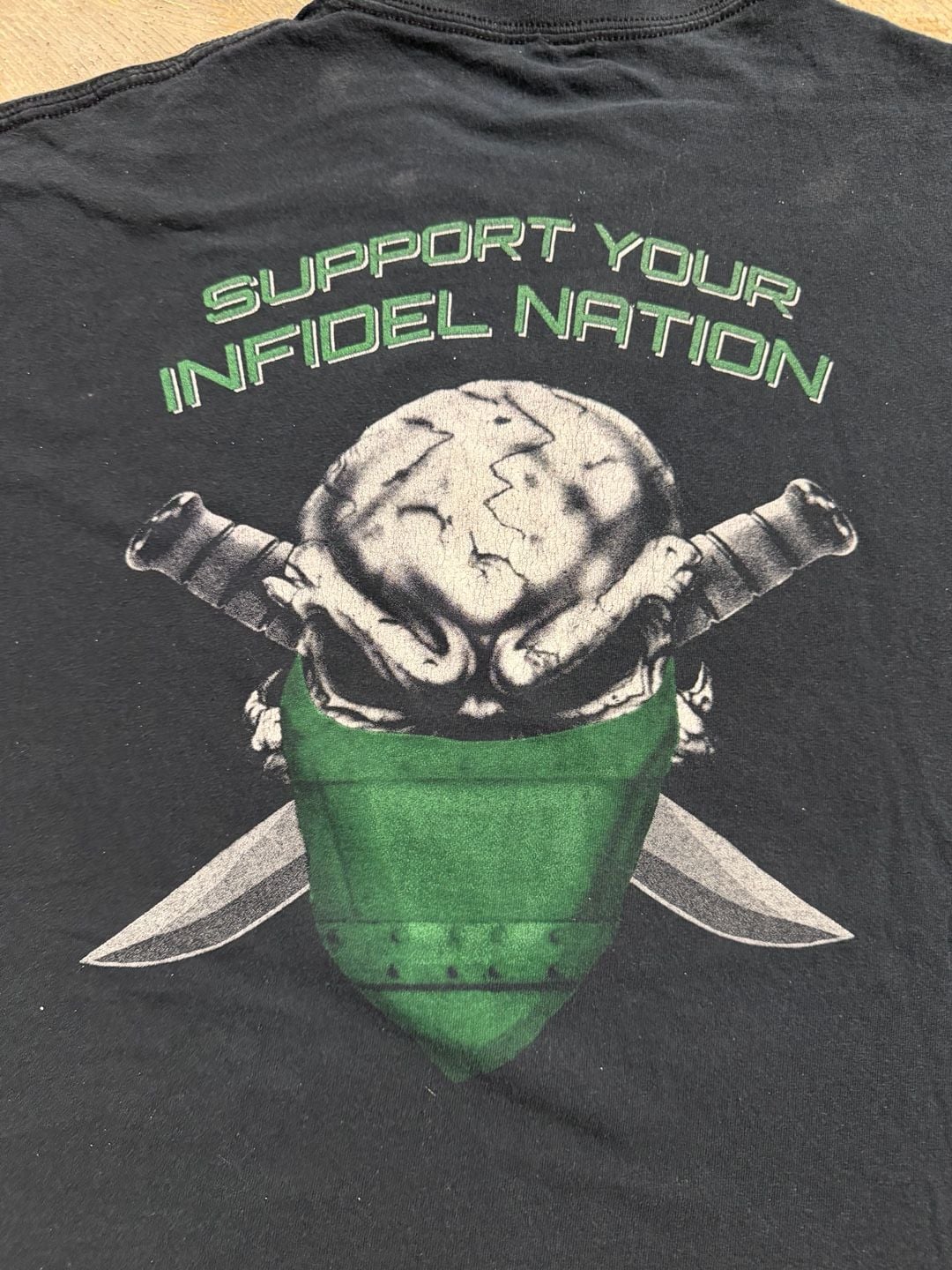 Gildan Support Your Infidel Nation Graphic T-Shirt Black 4